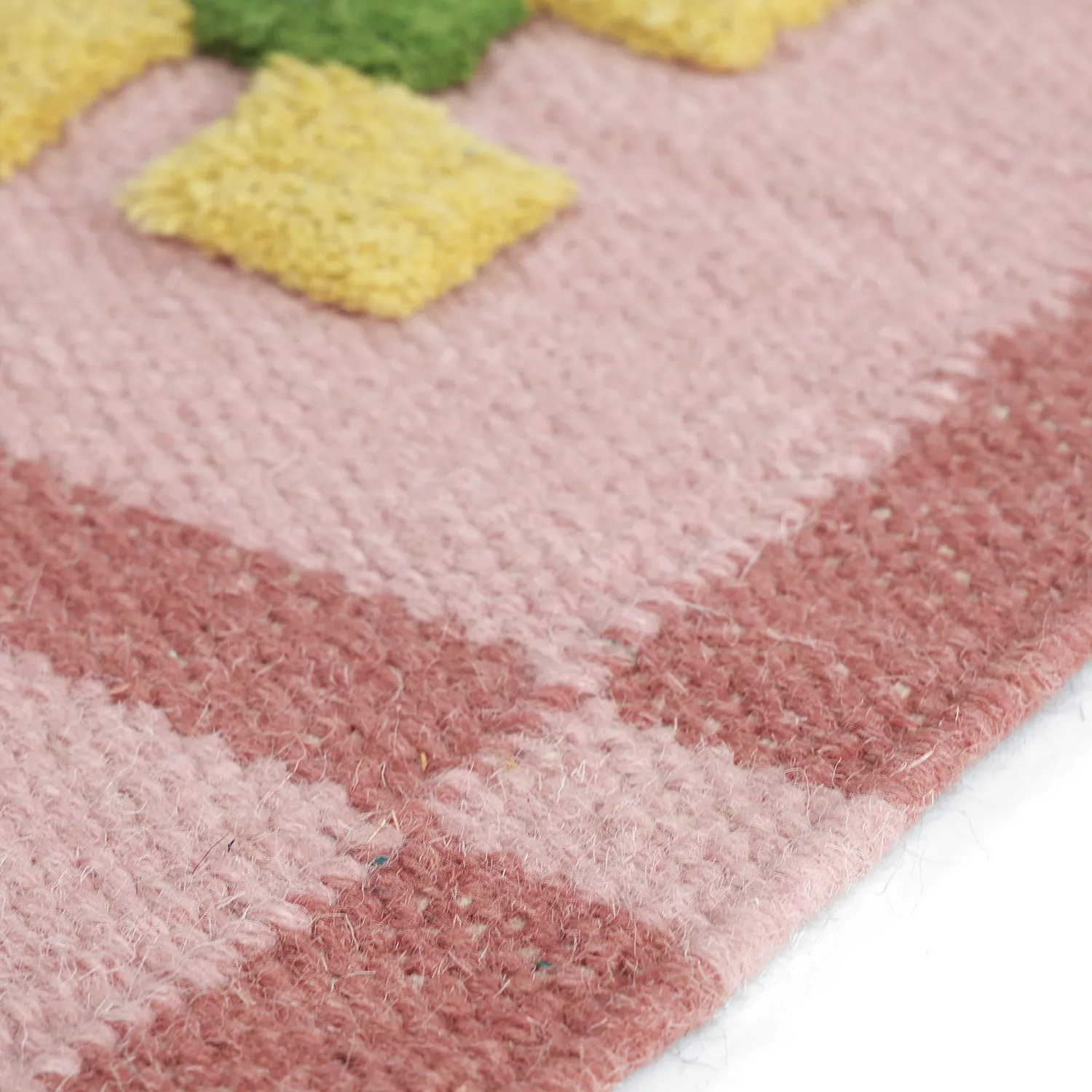 Uldtæppe - Lausanne Flatweave Tufted Premium (lyserød)