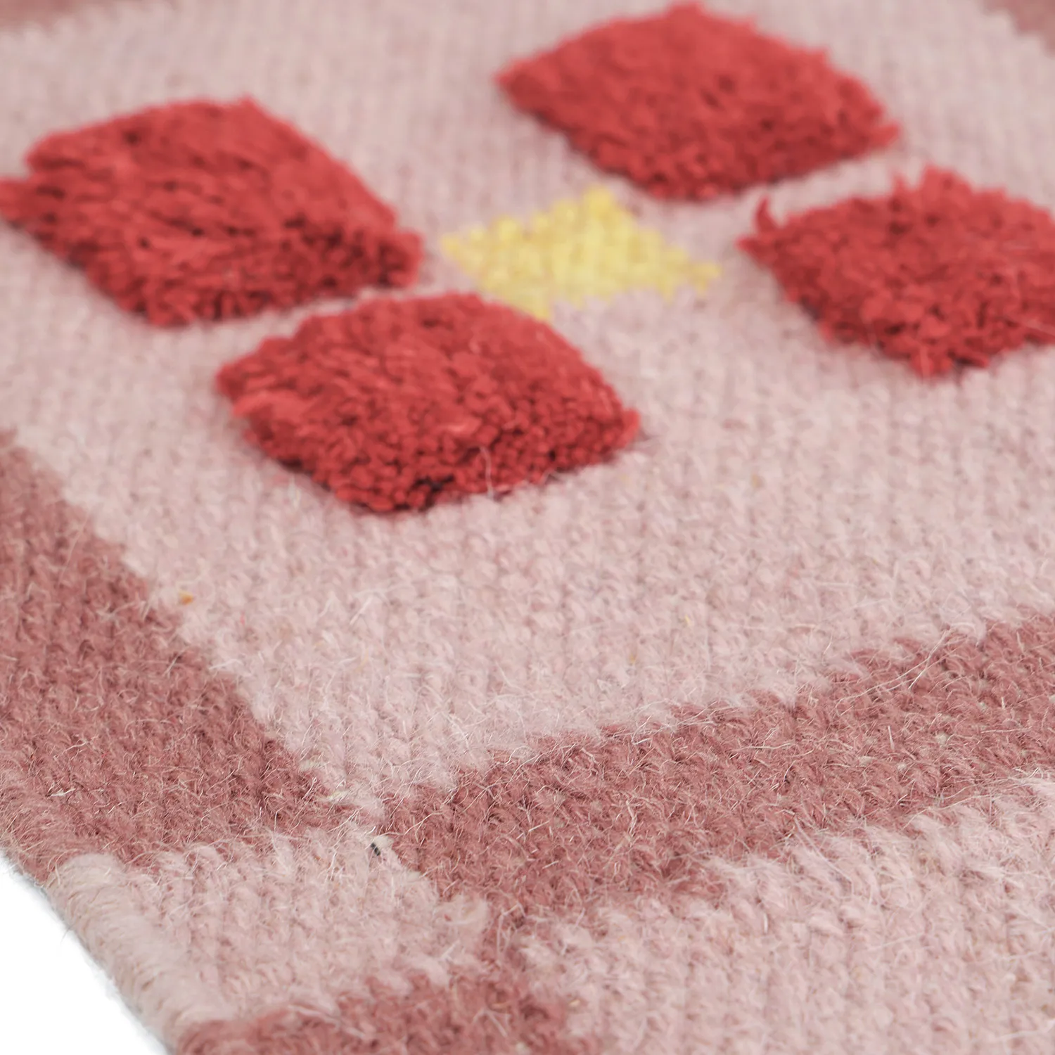 Uldtæppe - Lausanne Flatweave Tufted Premium (lyserød)