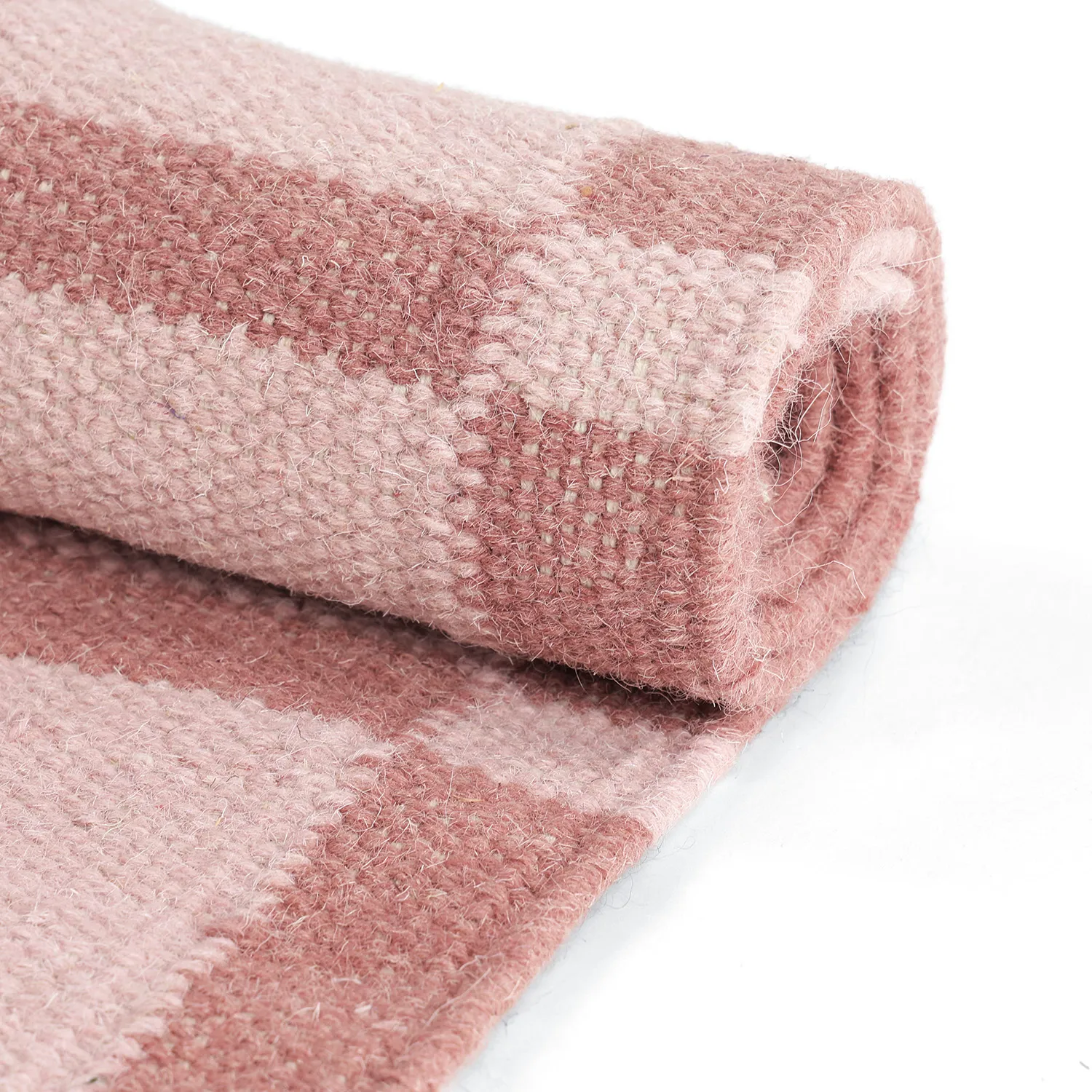 Uldtæppe - Lausanne Flatweave Tufted Premium (lyserød)