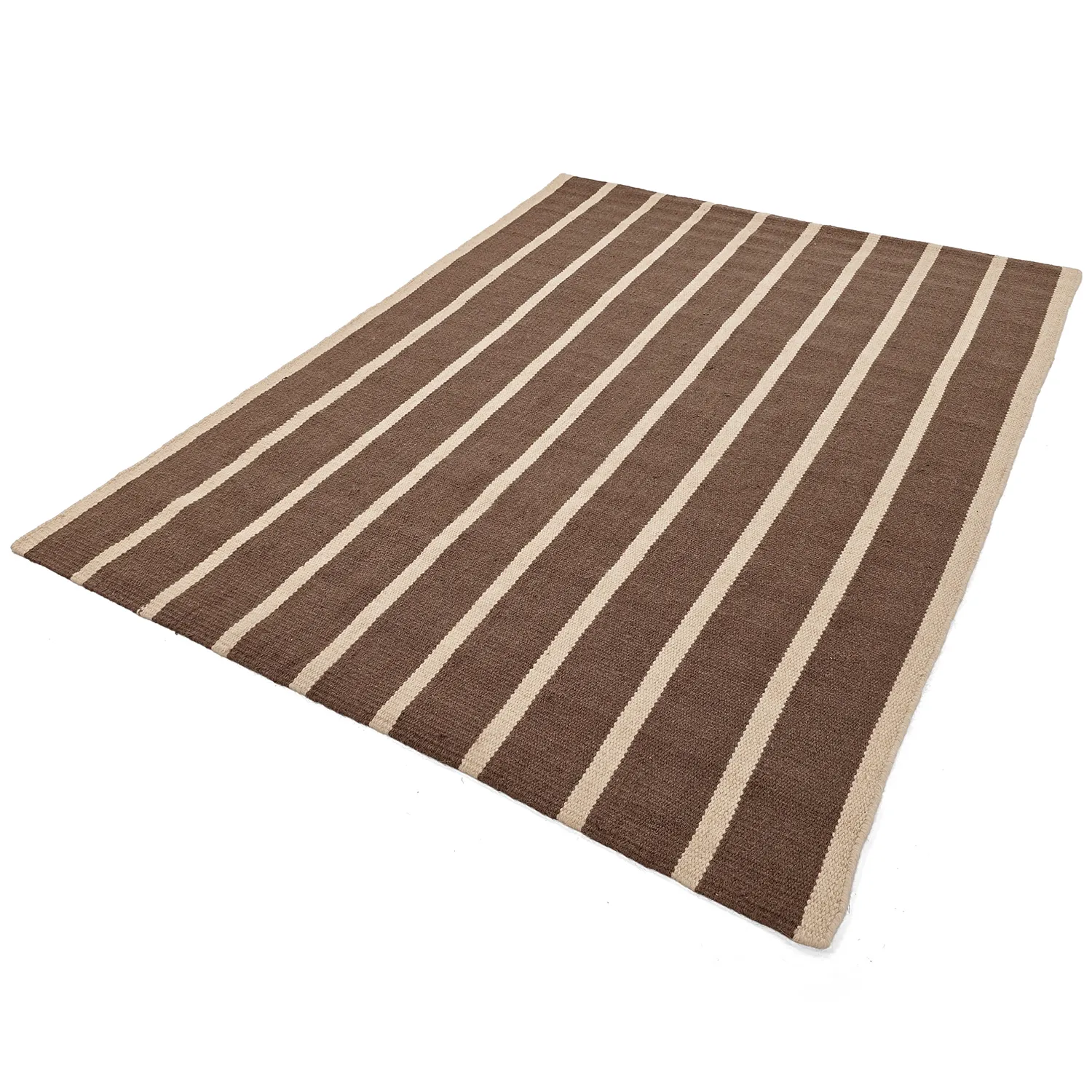 Uldtæppe - Luton (natur/dyb taupe)