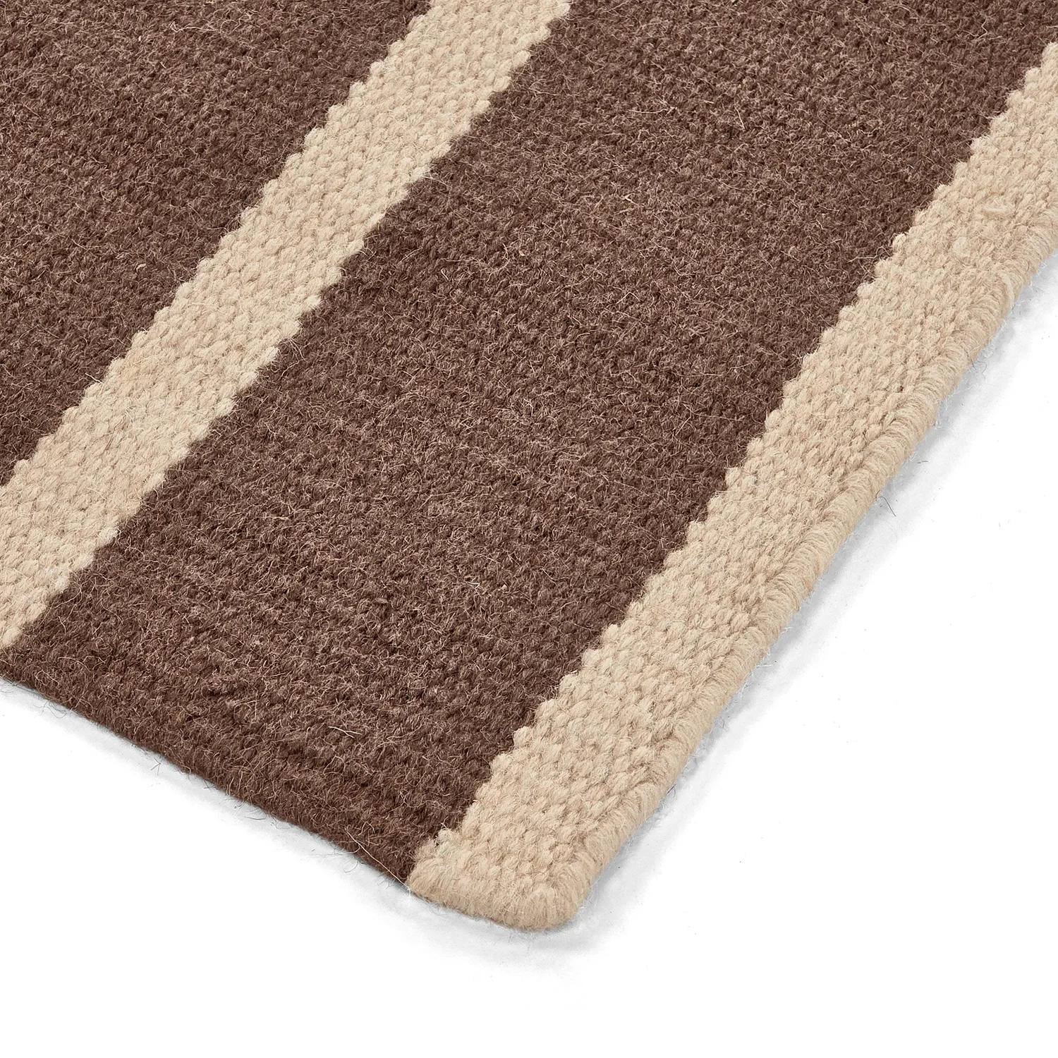 Uldtæppe - Luton (natur/dyb taupe)