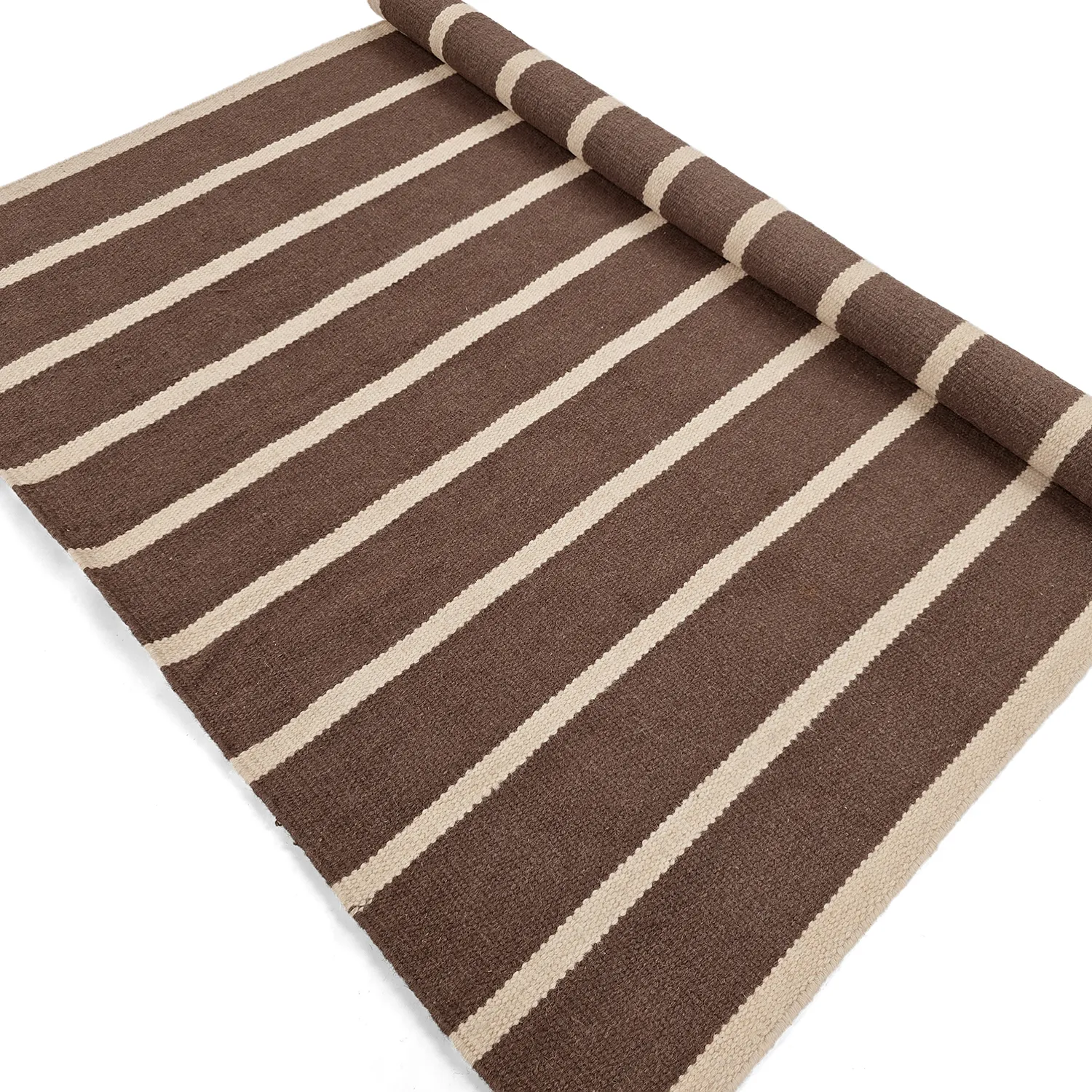 Uldtæppe - Luton (natur/dyb taupe)