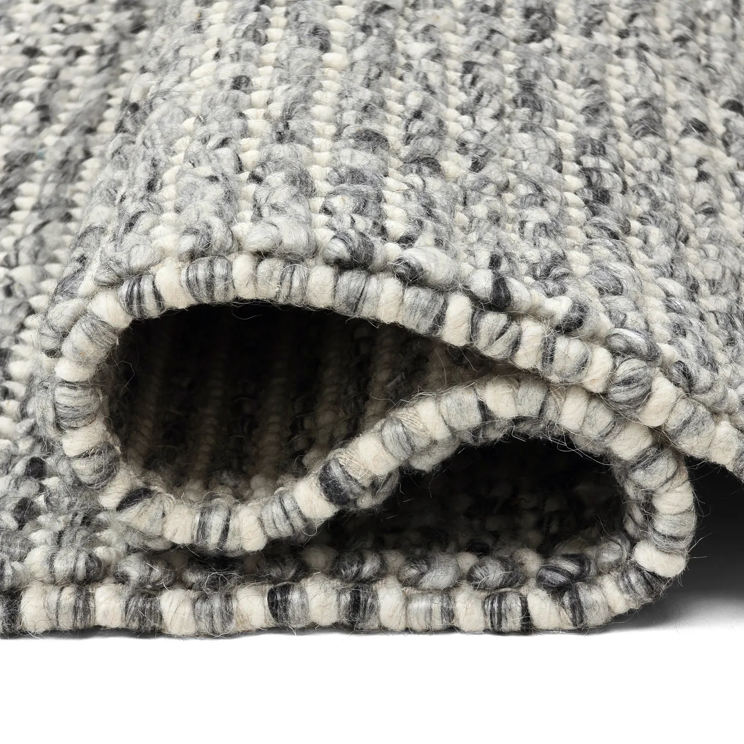 Uldtæppe - Mesra (grå/hvid)