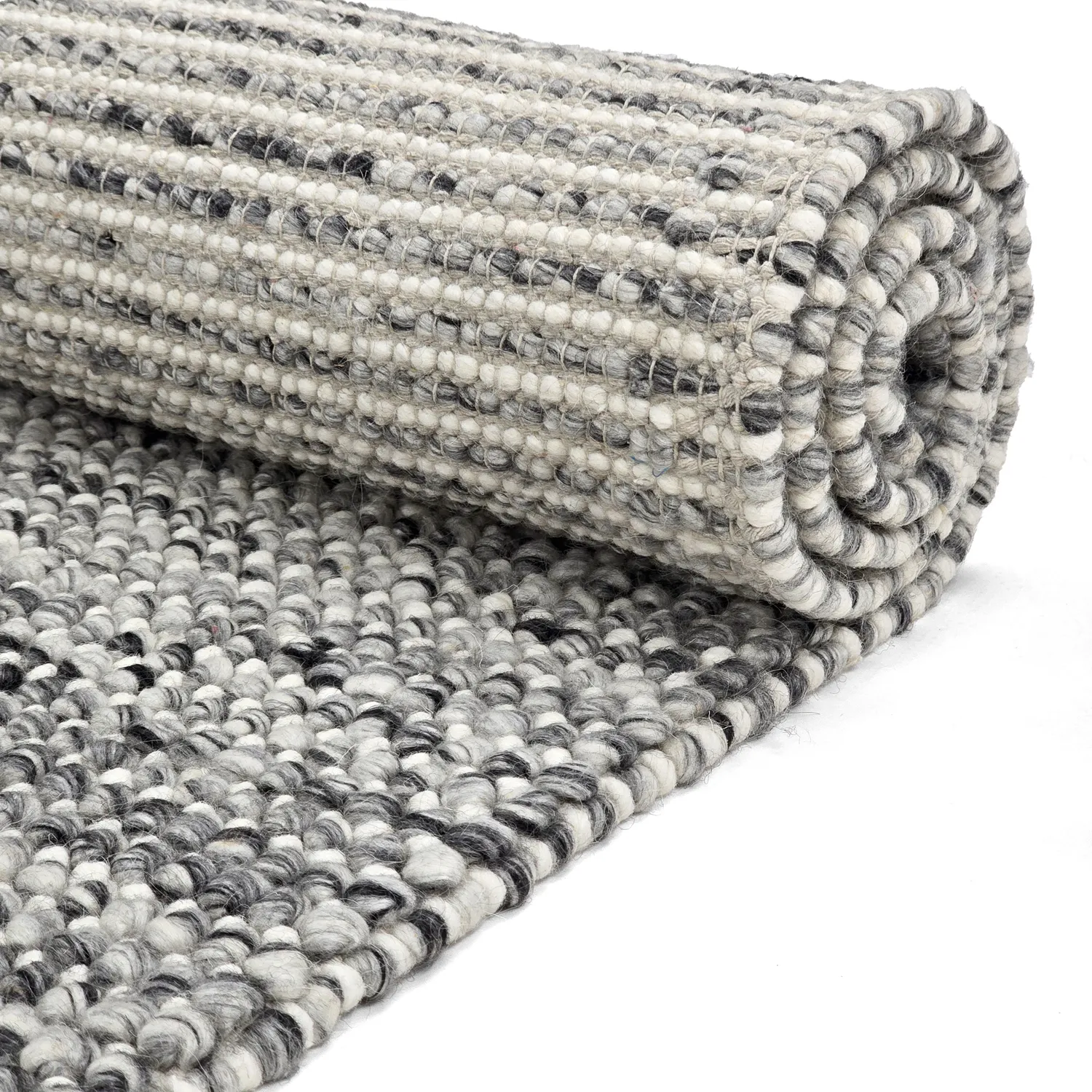 Uldtæppe - Mesra (grå/hvid)