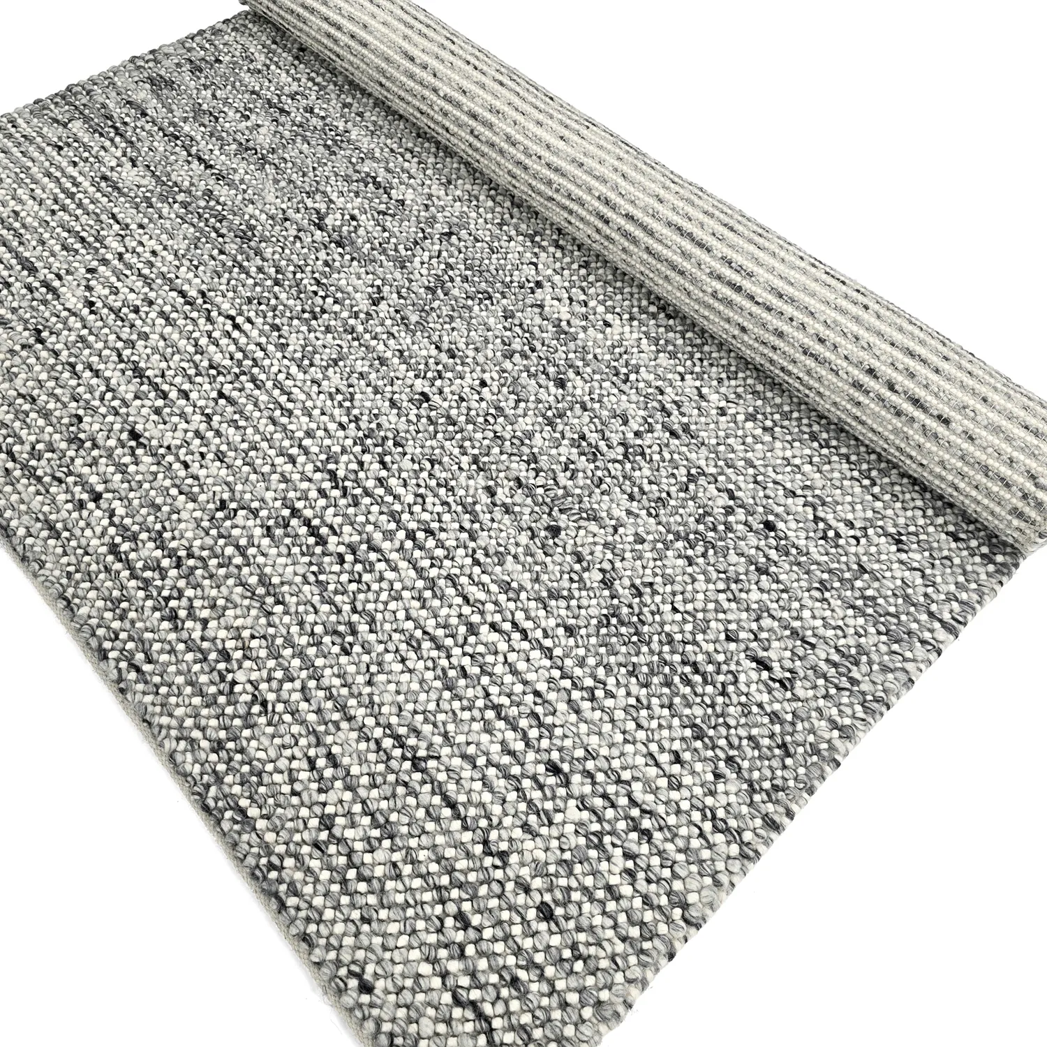 Uldtæppe - Mesra (grå/hvid)