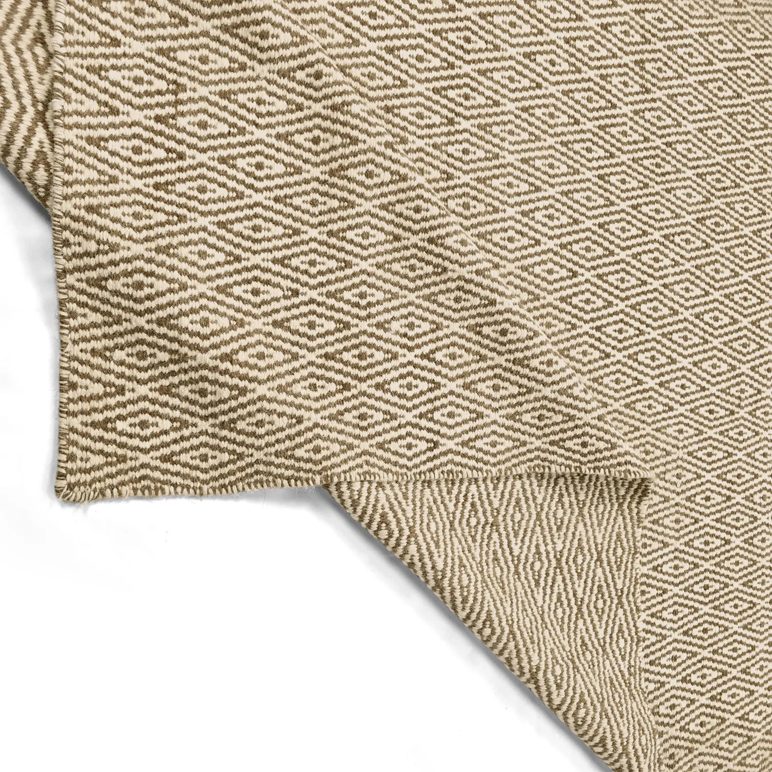 Uldtæppe - Monastir (brun/hvid)