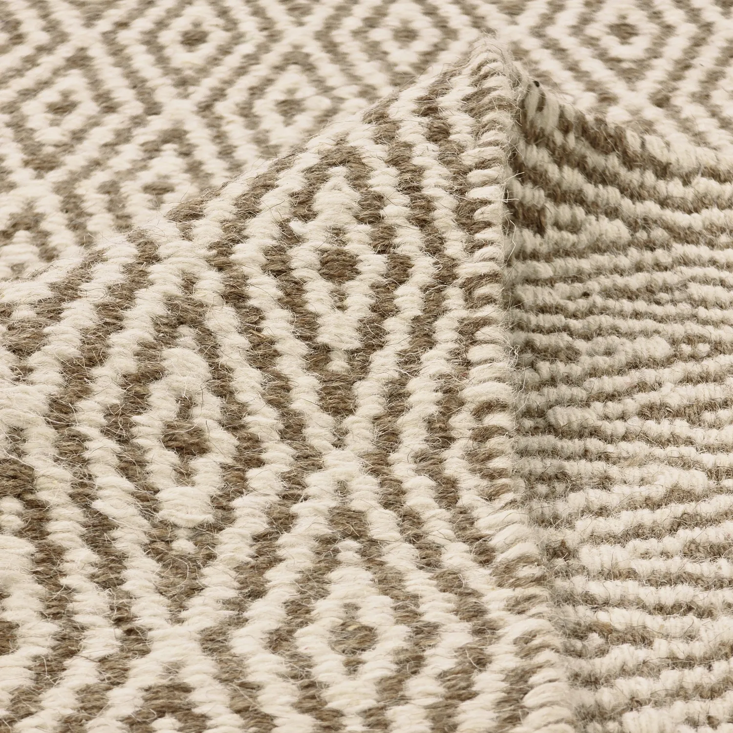 Uldtæppe - Monastir (brun/hvid)