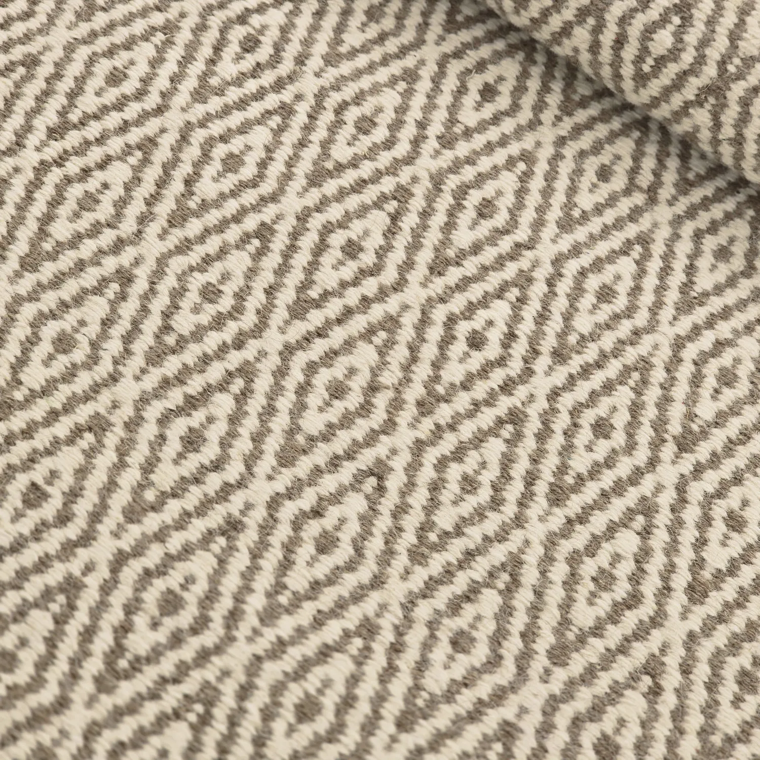 Uldtæppe - Monastir (brun/hvid)