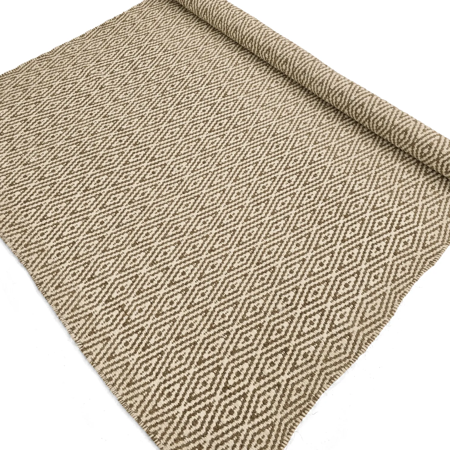 Uldtæppe - Monastir (brun/hvid)