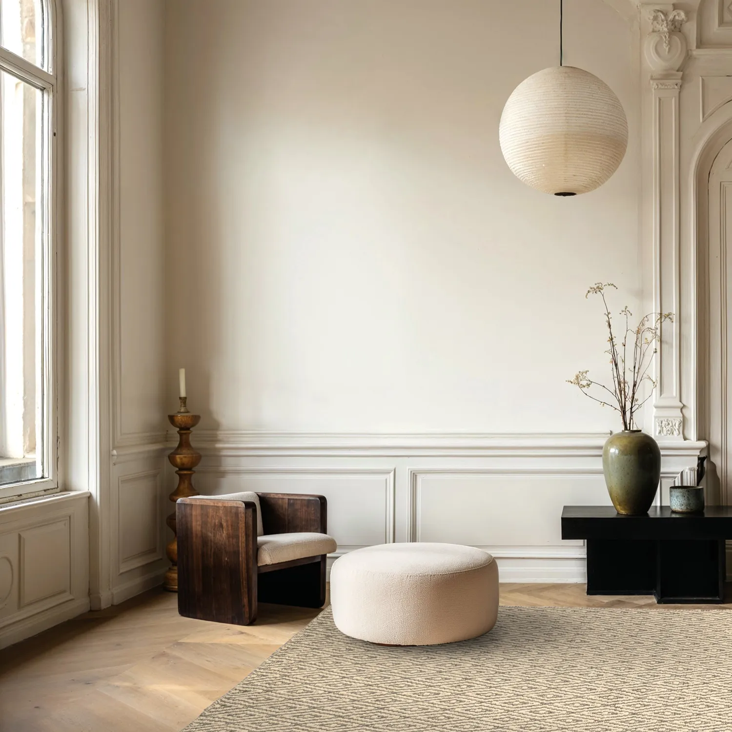 Uldtæppe - Monastir (grå/hvid)