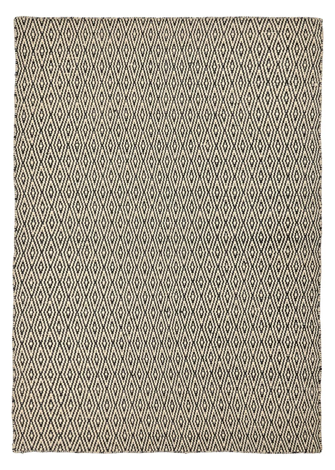 Uldtæppe - Monastir (sort/hvid)