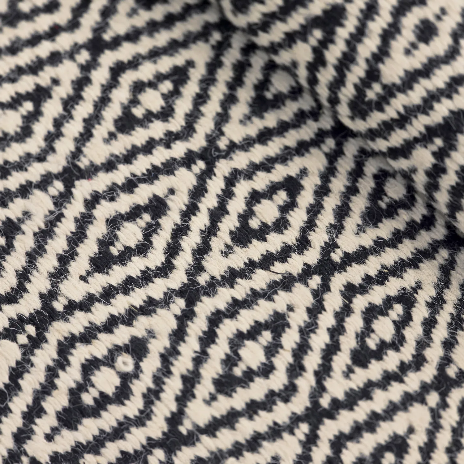 Uldtæppe - Monastir (sort/hvid)