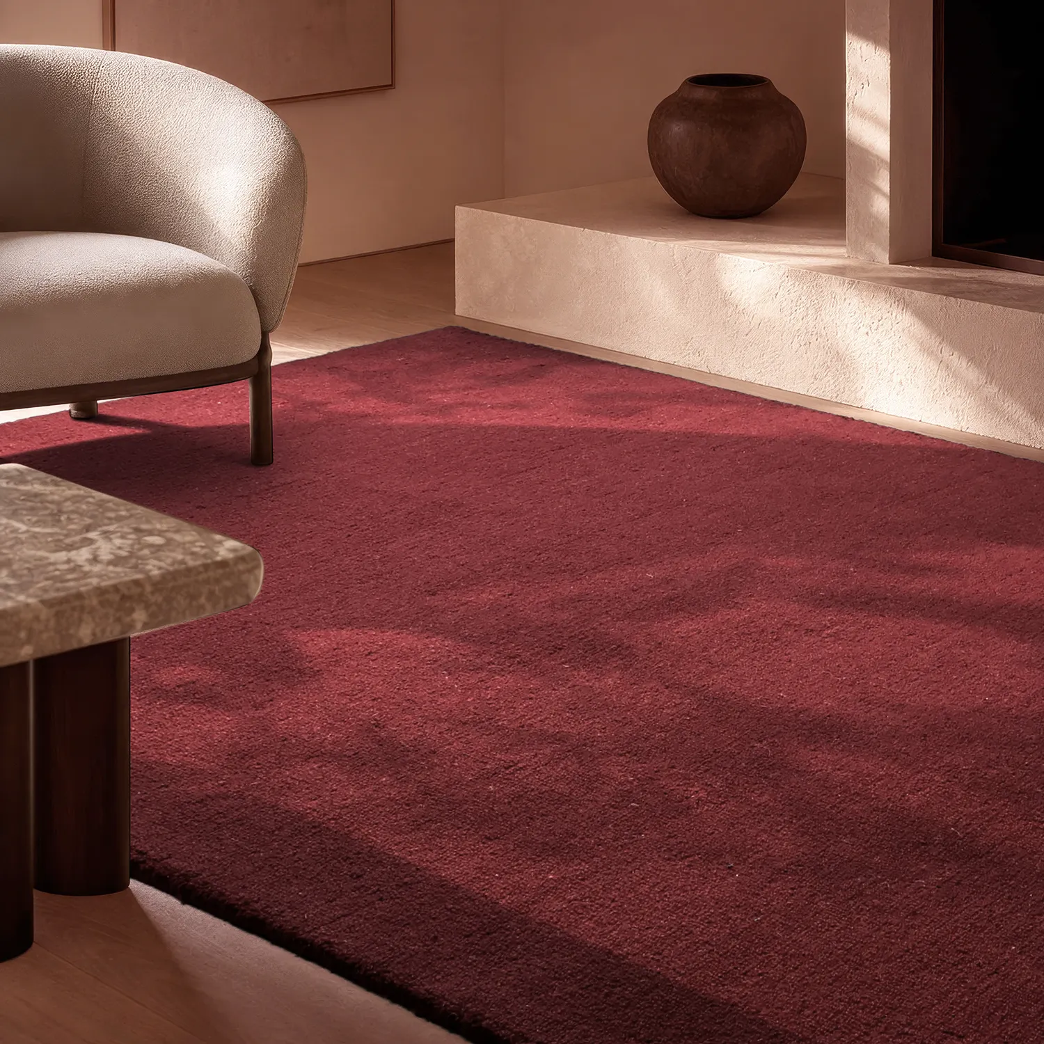 Uldtæppe - Montmartre Loop Handtufted Wool (bordeaux)