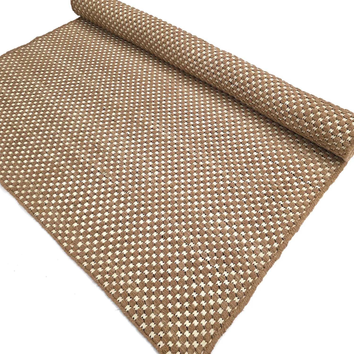 Uldtæppe - Ovelia (brun/hvid)