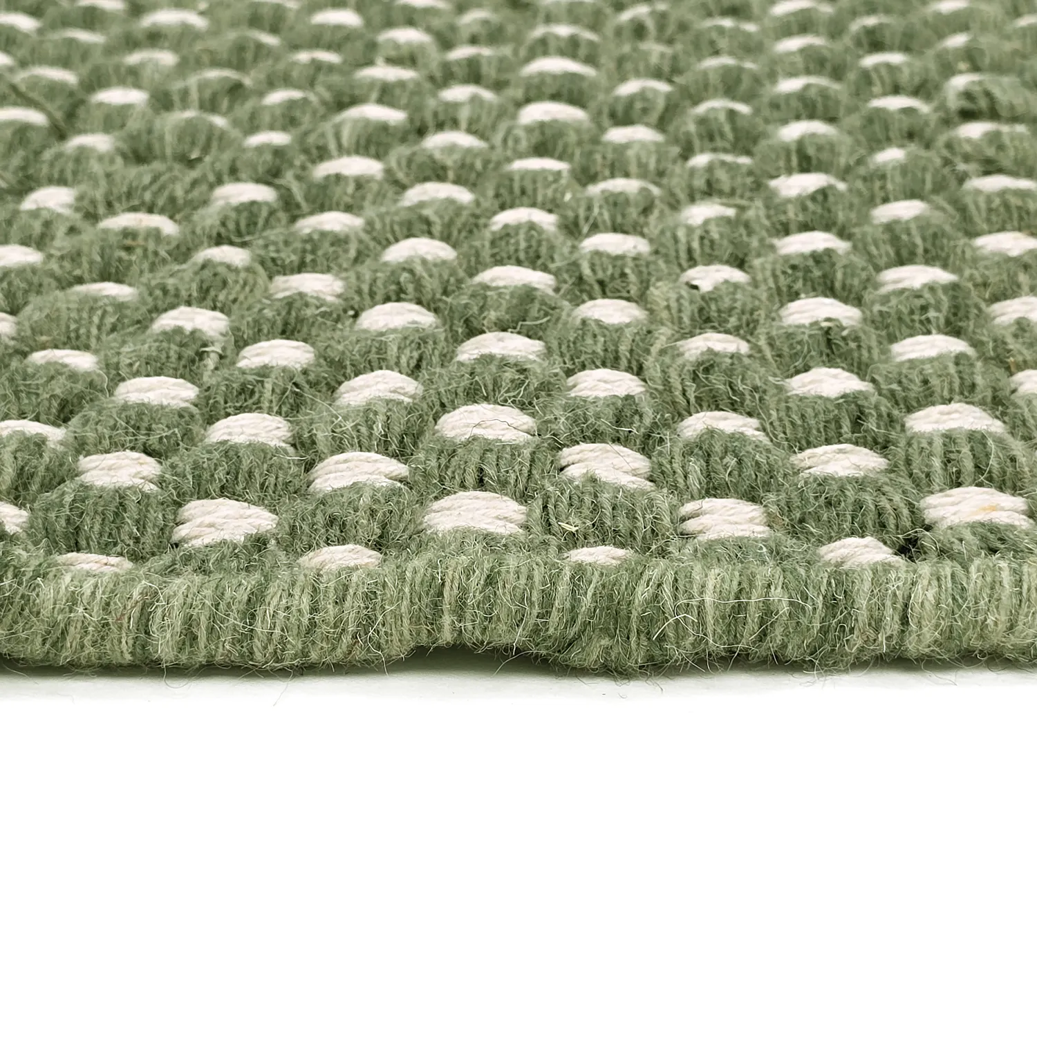 Uldtæppe - Ovelia (grøn/hvid)