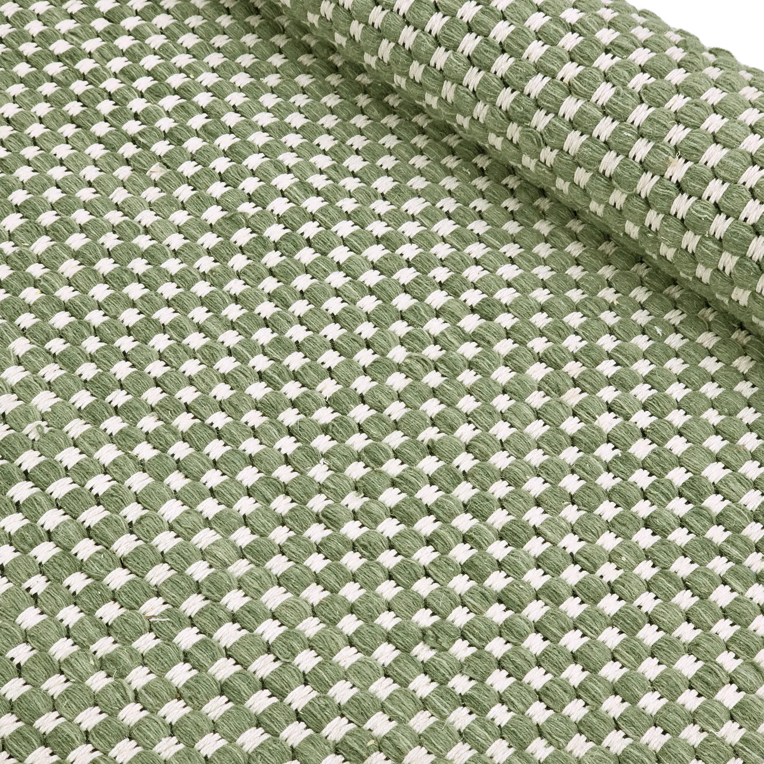 Uldtæppe - Ovelia (grøn/hvid)