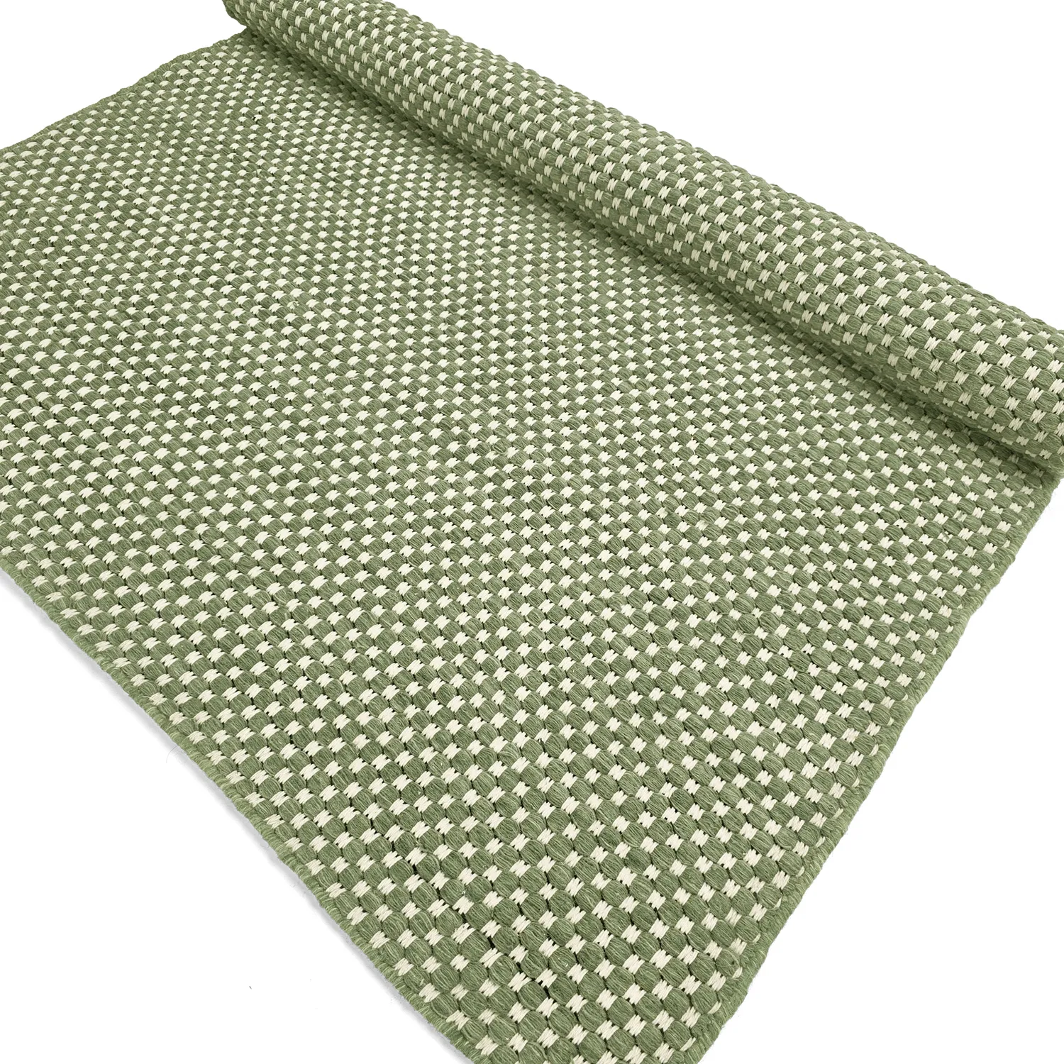 Uldtæppe - Ovelia (grøn/hvid)