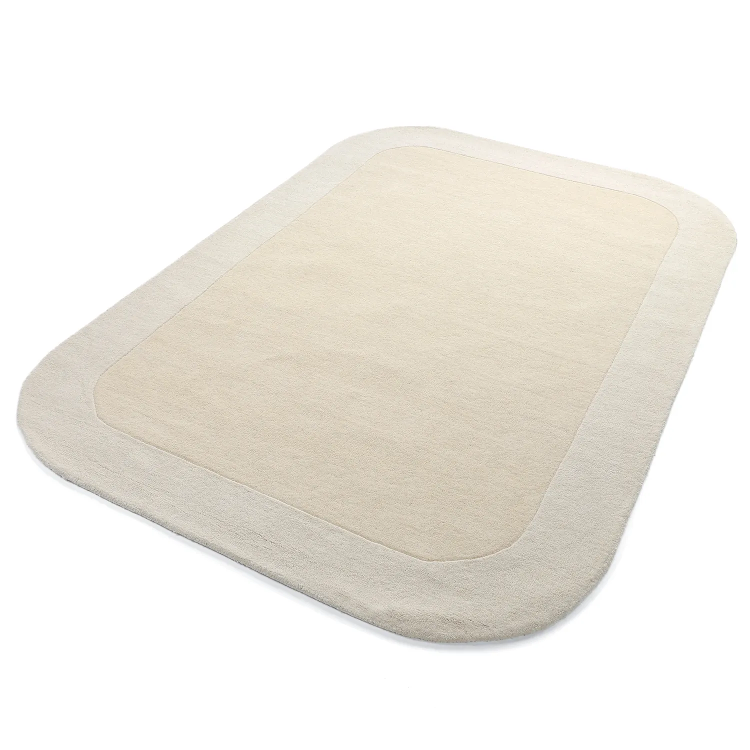 Uldtæppe - Puri Hand Tufted Wool Premium (creme/hvid)