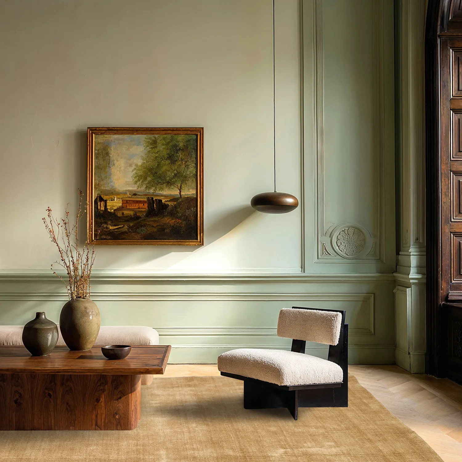 Uldtæppe - Rozel Handloom Wool Premium (beige)