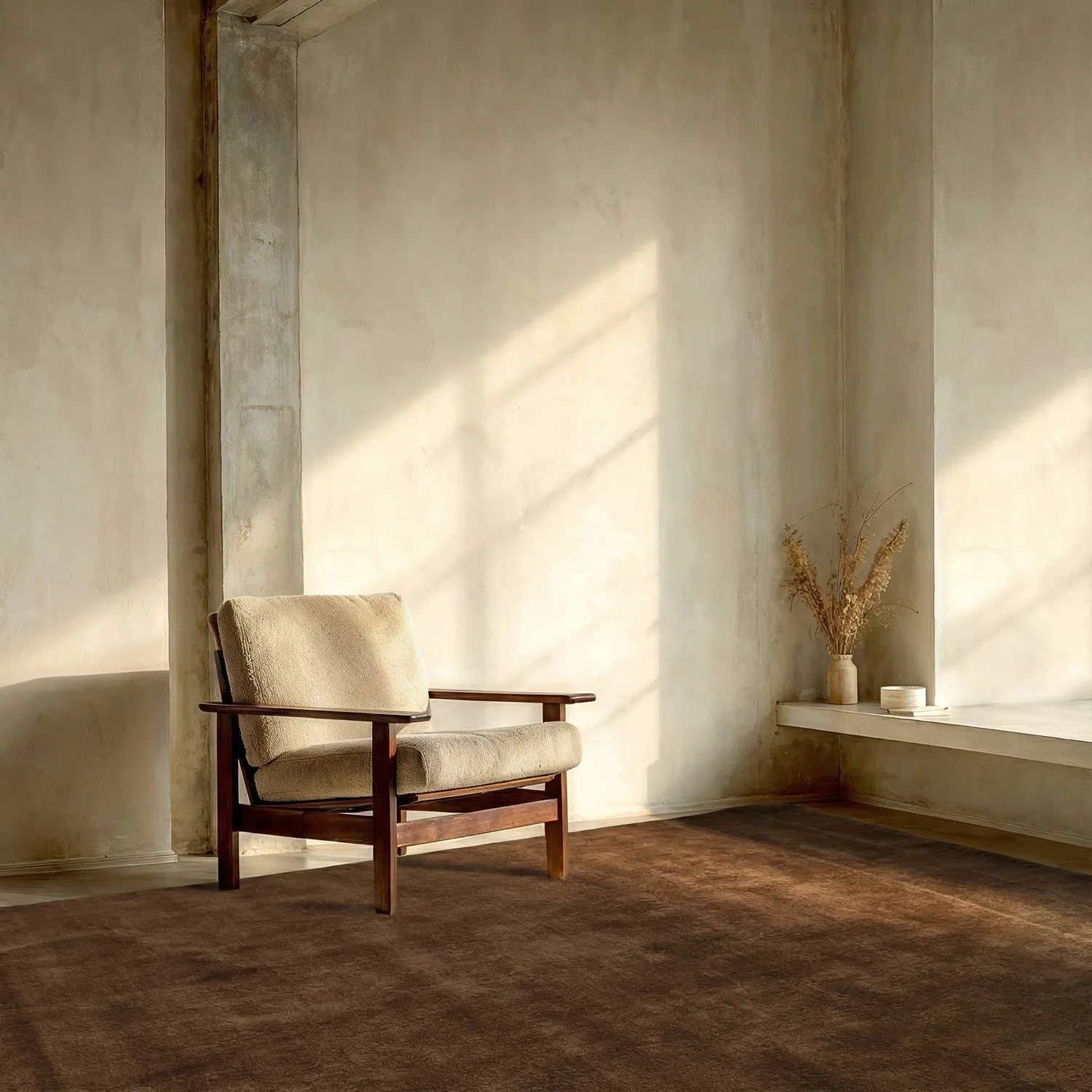 Uldtæppe - Rozel Handloom Wool Premium (brun)