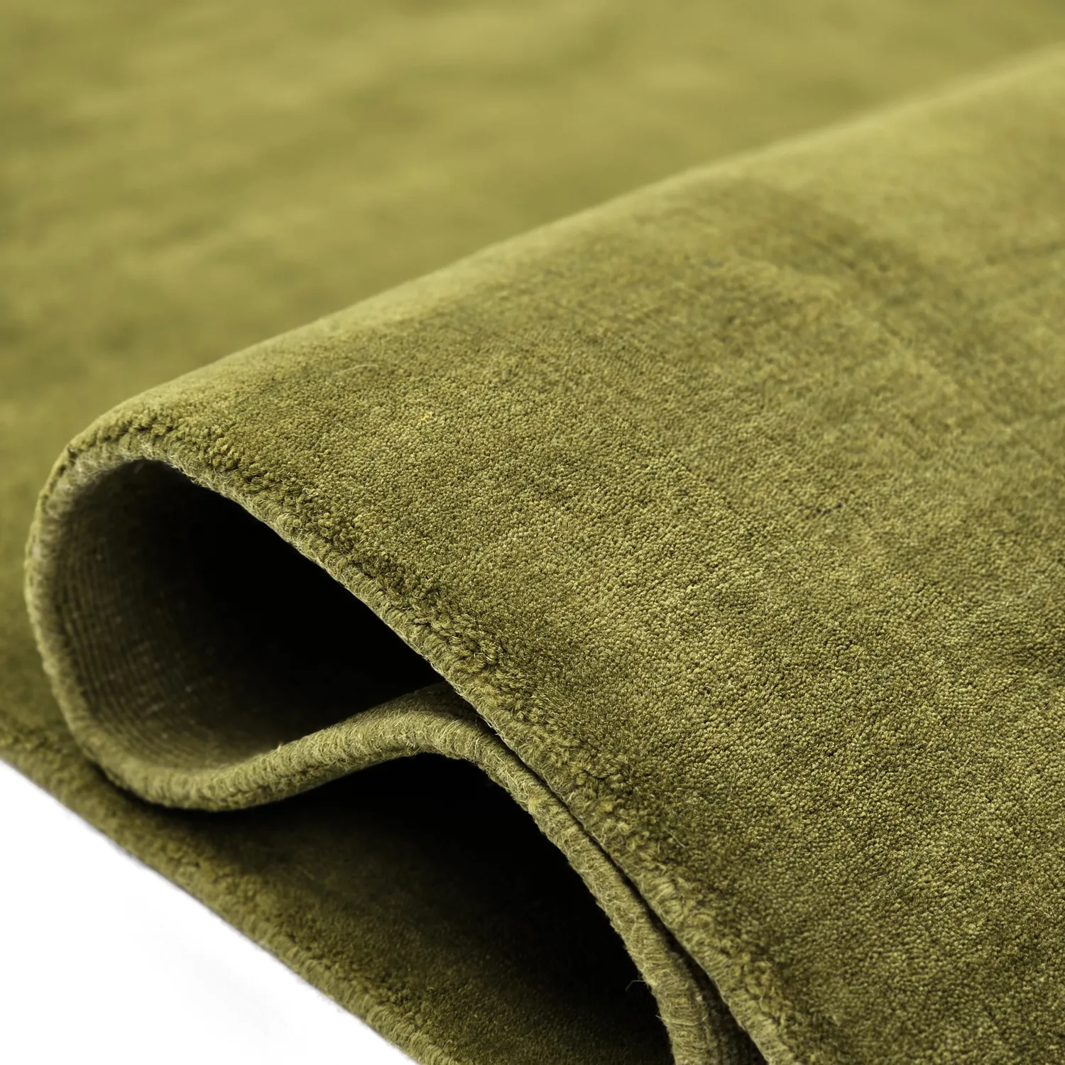 Uldtæppe - Rozel Handloom Wool Premium (mosgrøn)