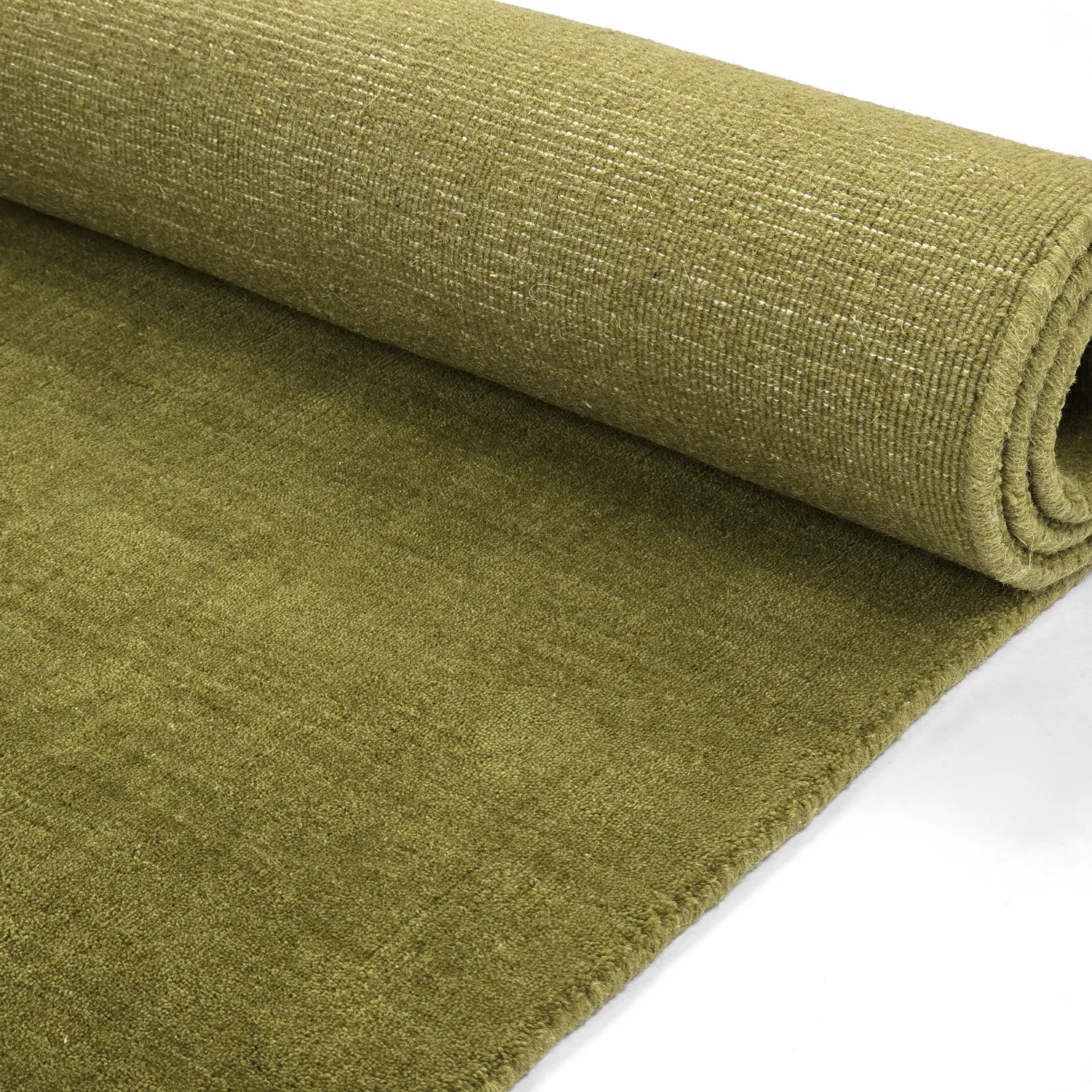 Uldtæppe - Rozel Handloom Wool Premium (mosgrøn)
