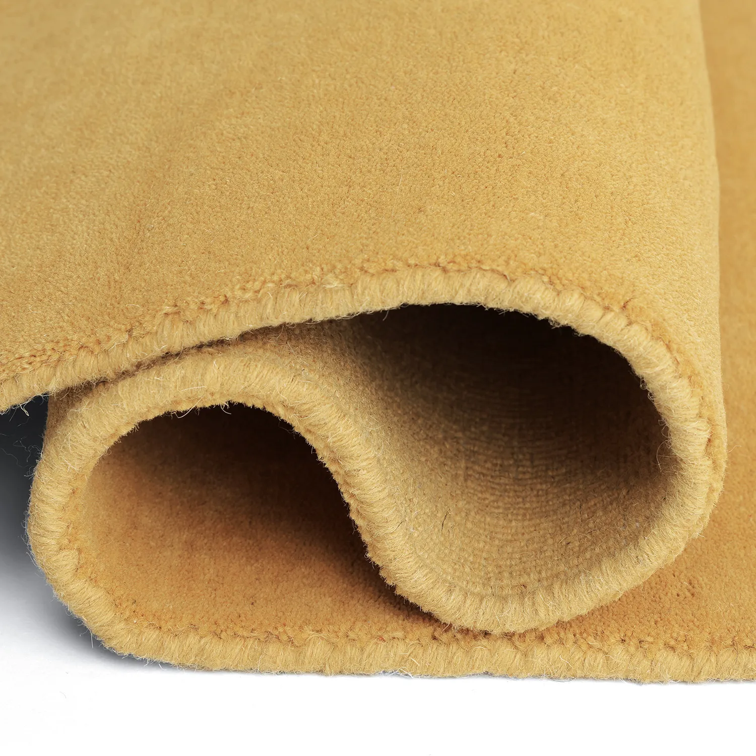 Uldtæppe - Rozel Handloom Wool Premium (okker)