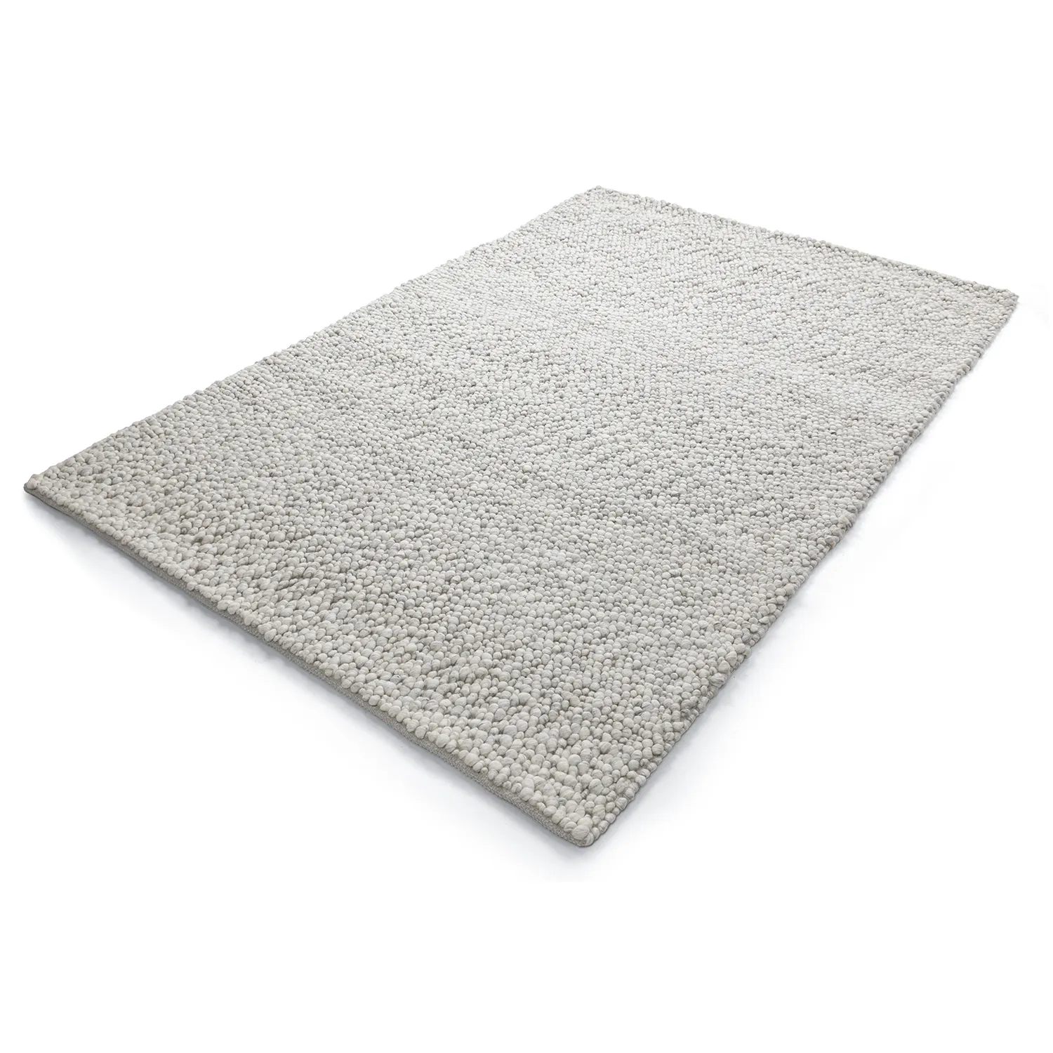 Uldtæppe - Sala Irregular Wool Bubble (lys grå meleret)