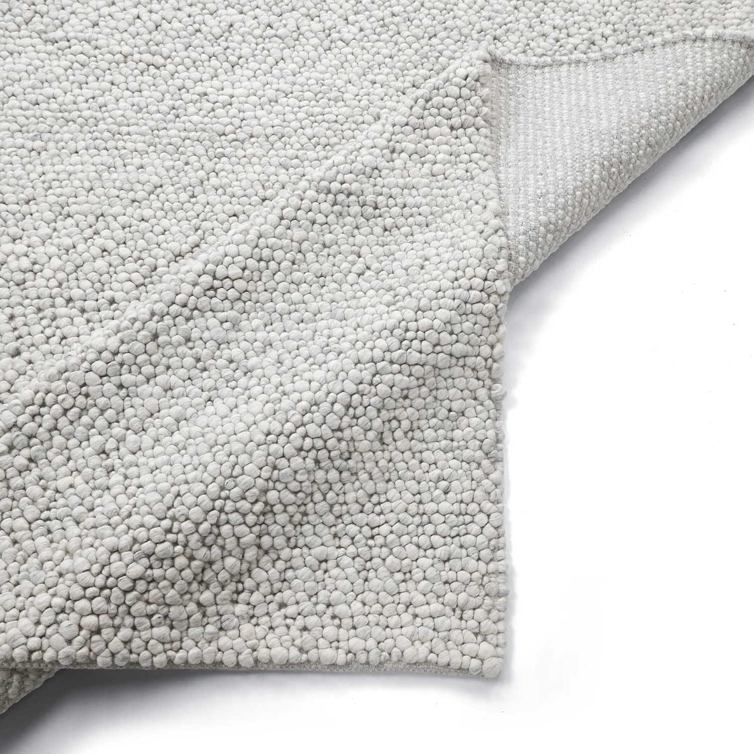 Uldtæppe - Sala Irregular Wool Bubble (lys grå meleret)