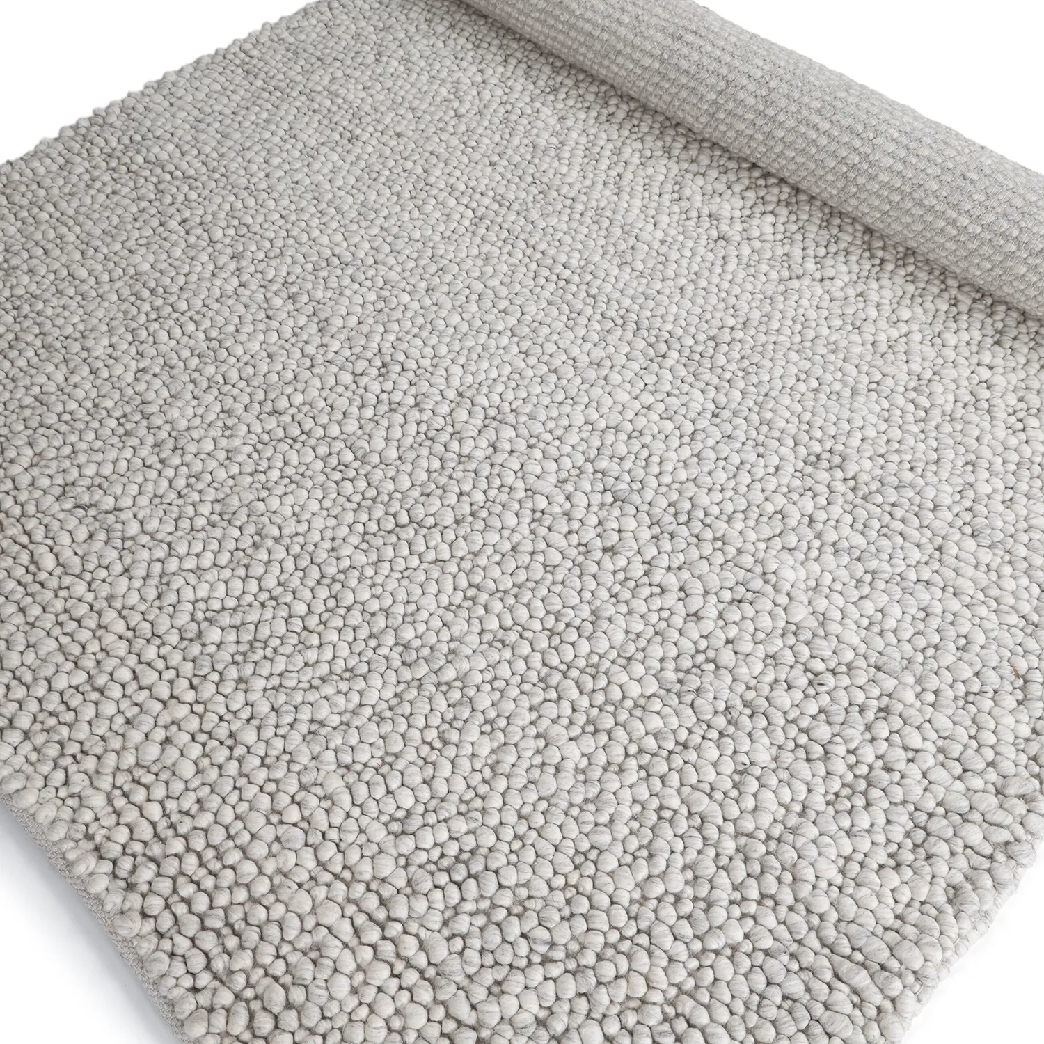 Uldtæppe - Sala Irregular Wool Bubble (lys grå meleret)