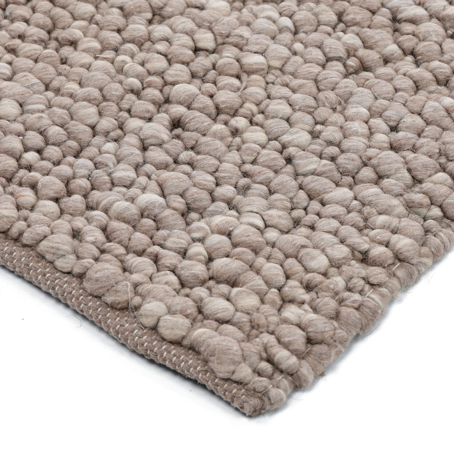 Uldtæppe - Sala Irregular Wool Bubble (taupe/hvid meleret)
