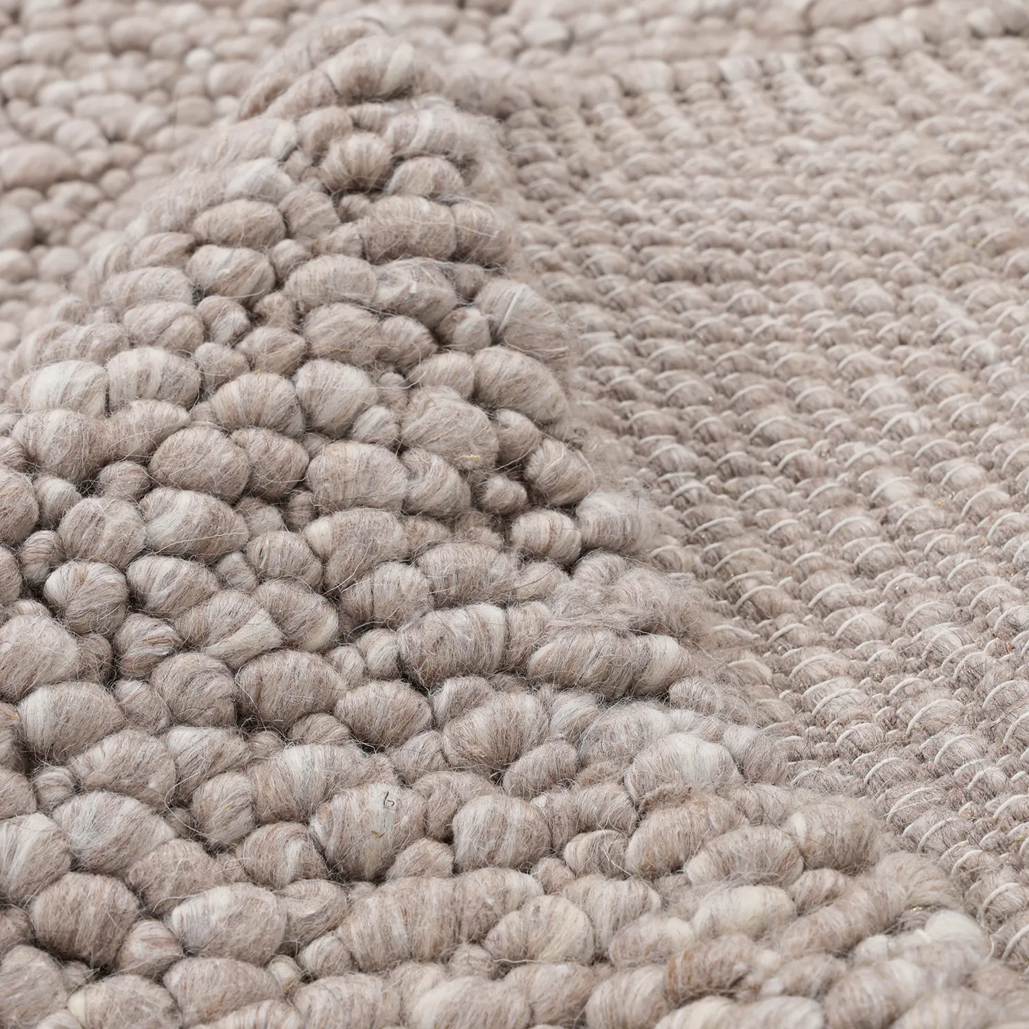 Uldtæppe - Sala Irregular Wool Bubble (taupe/hvid meleret)