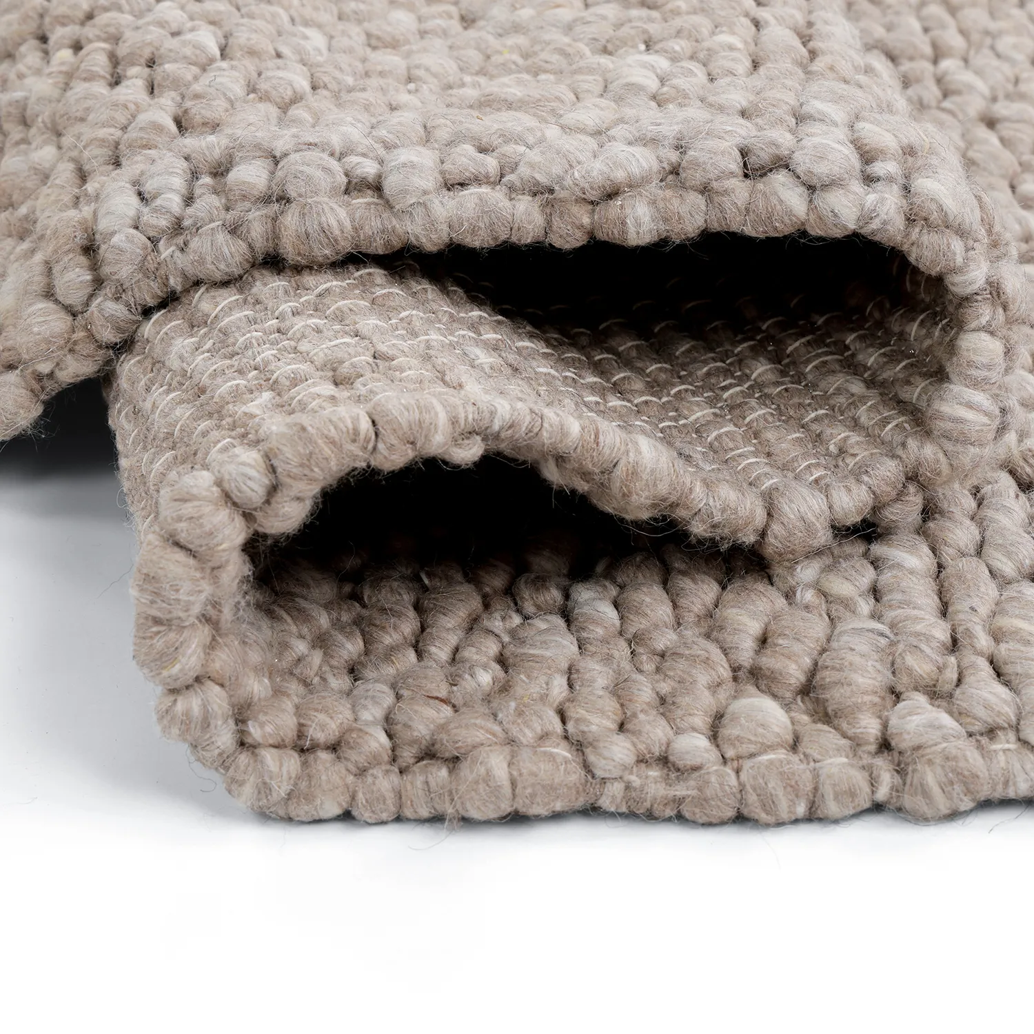 Uldtæppe - Sala Irregular Wool Bubble (taupe/hvid meleret)