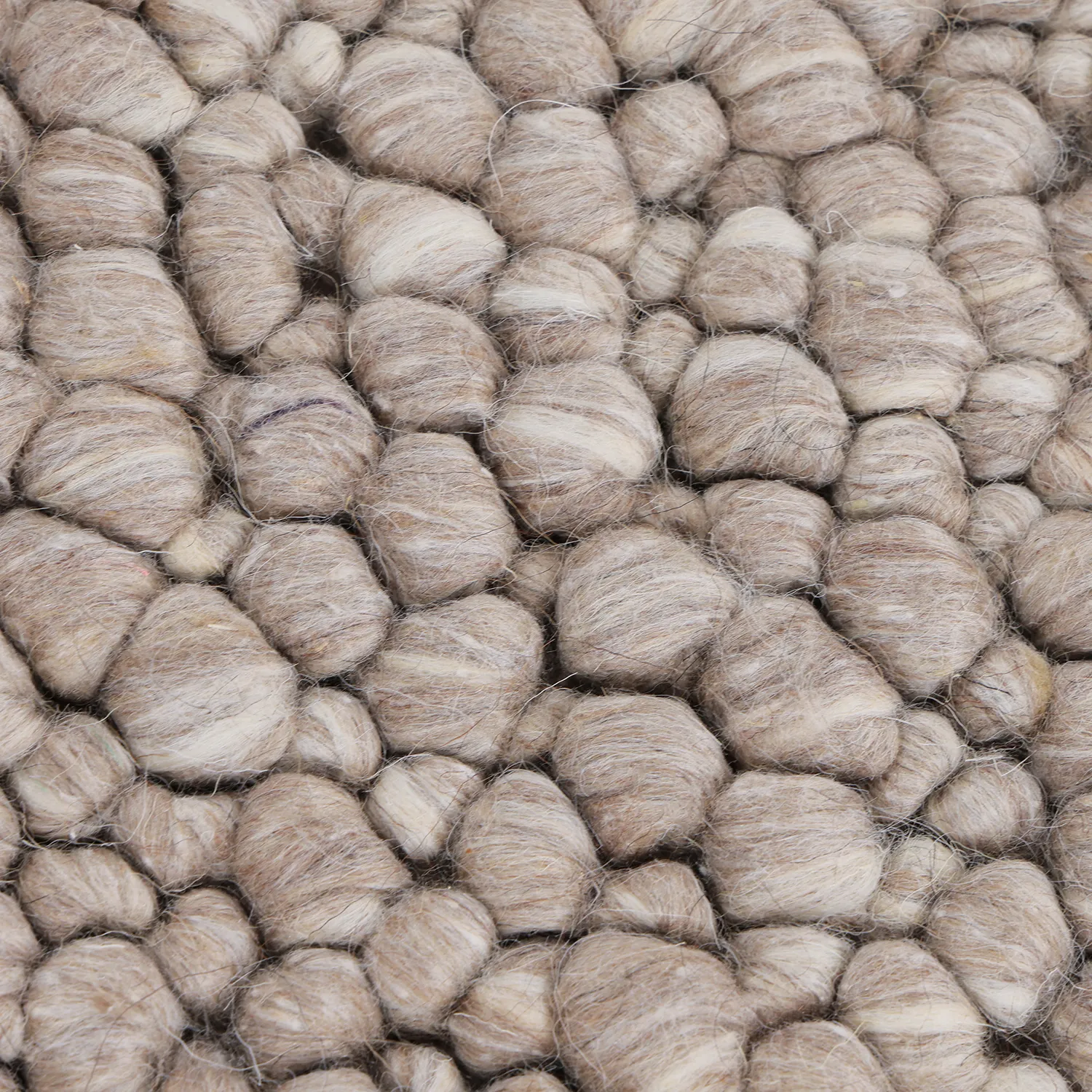Uldtæppe - Sala Irregular Wool Bubble (taupe/hvid meleret)