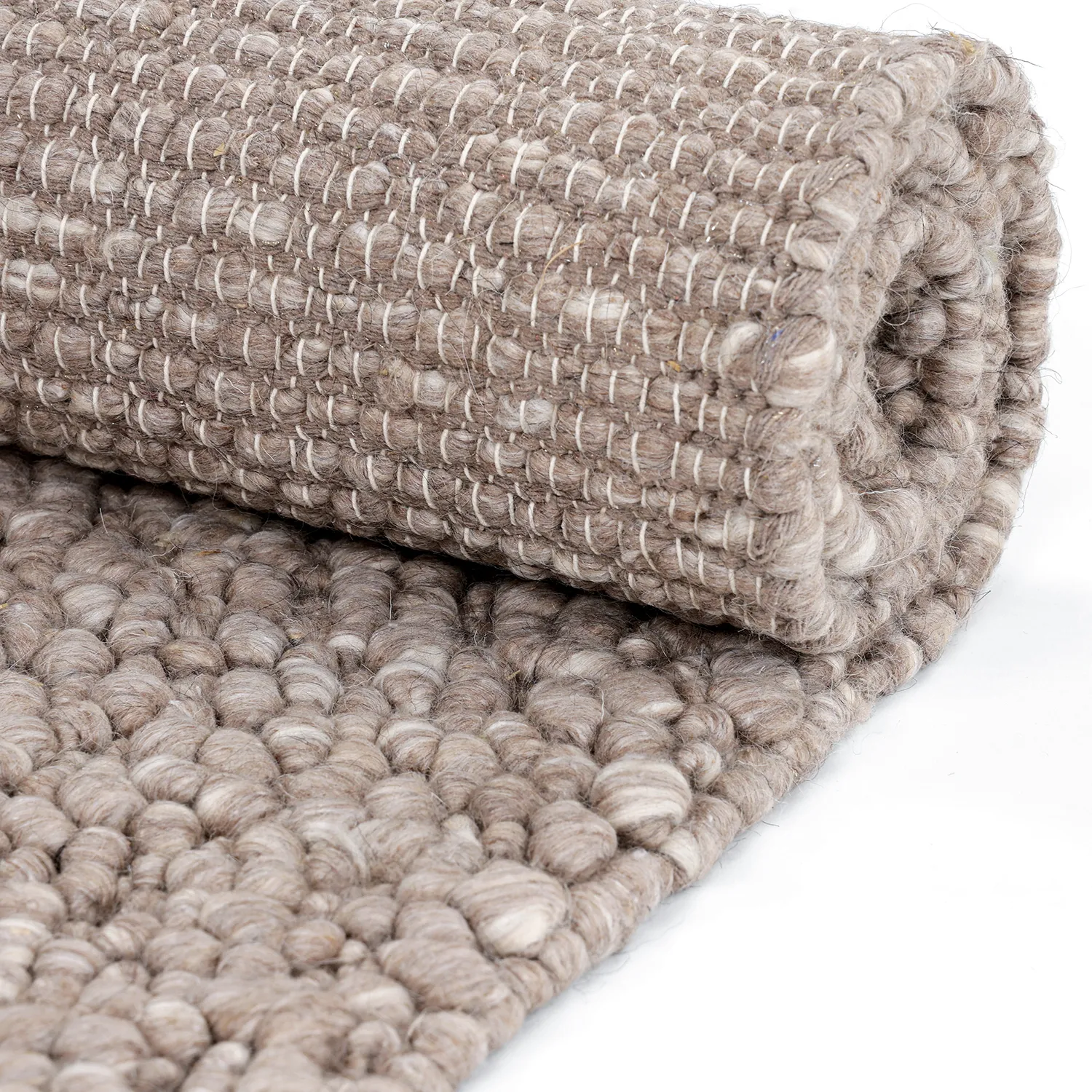 Uldtæppe - Sala Irregular Wool Bubble (taupe/hvid meleret)