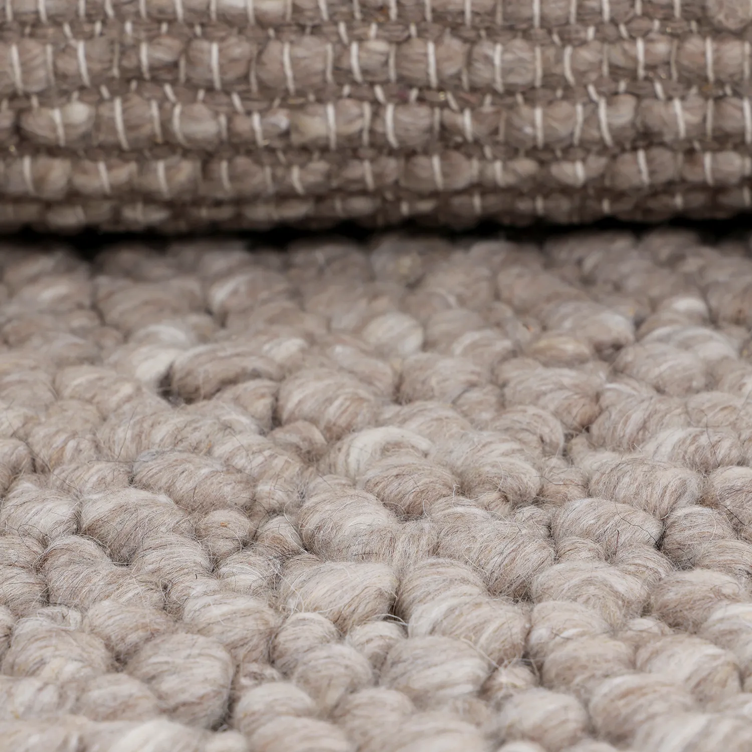 Uldtæppe - Sala Irregular Wool Bubble (taupe/hvid meleret)