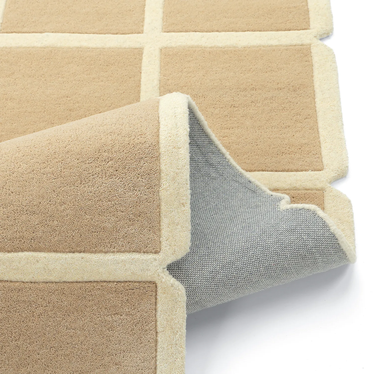 Uldtæppe - Syl Hand Tufted Wool Premium (beige/creme)