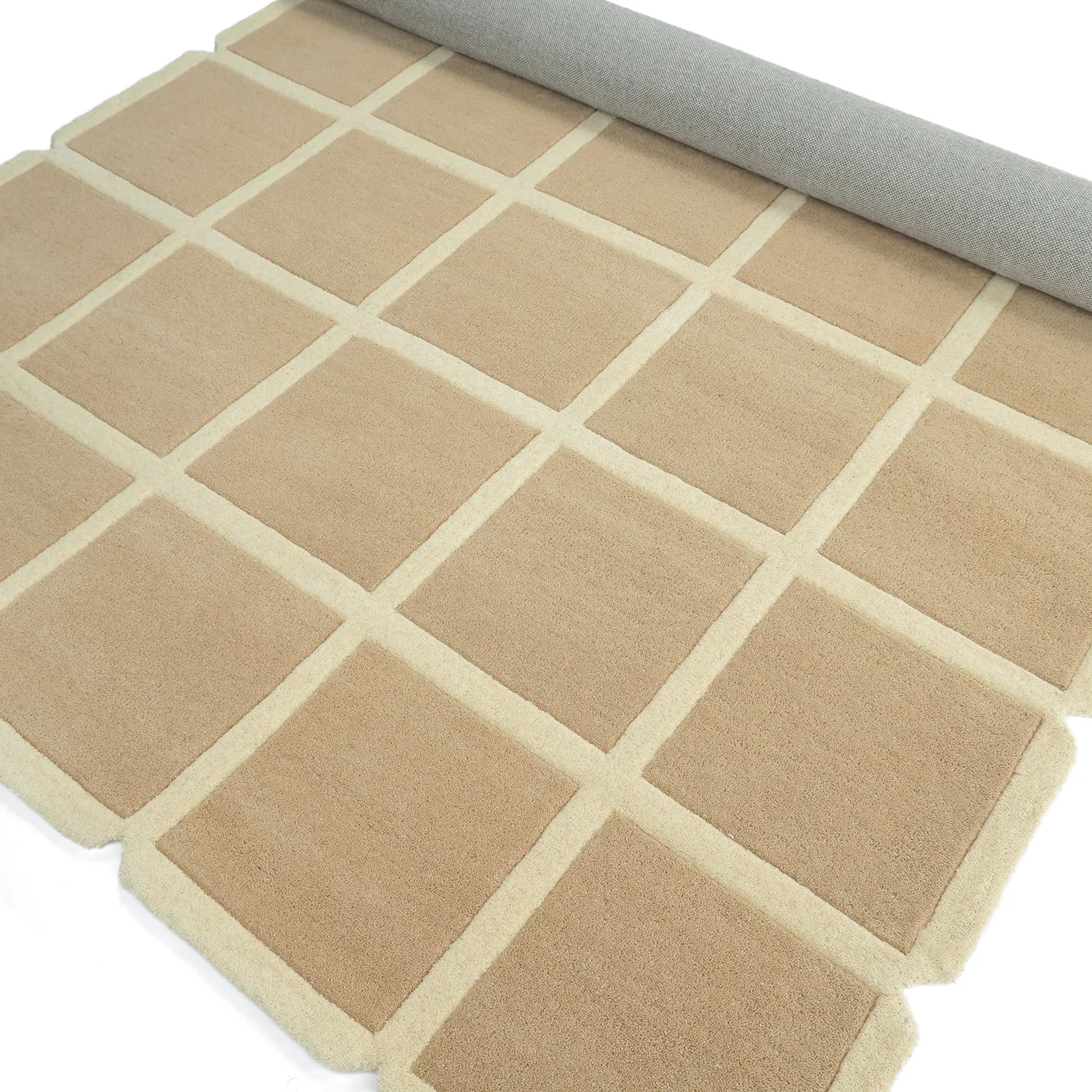Uldtæppe - Syl Hand Tufted Wool Premium (beige/creme)