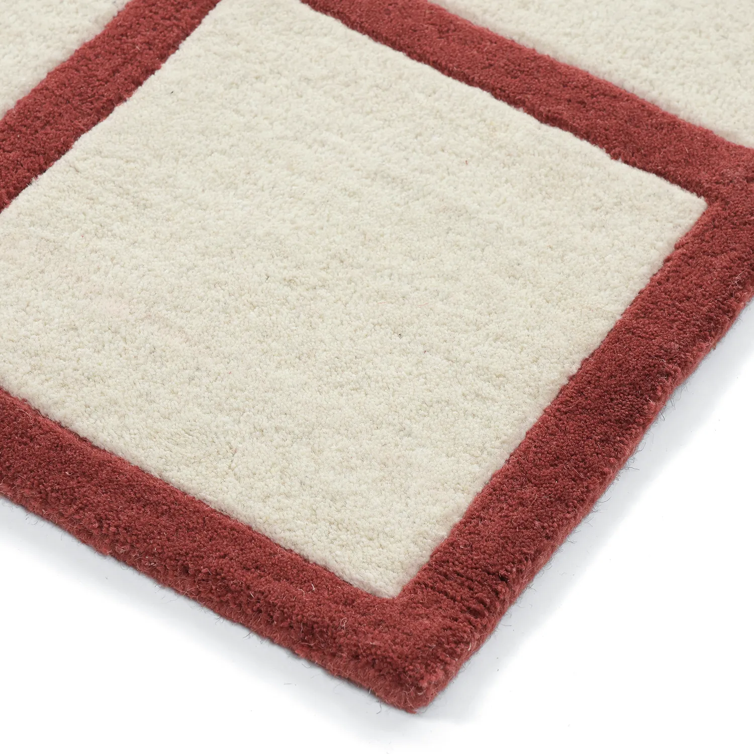Uldtæppe - Syl Hand Tufted Wool Premium (rød/hvid)