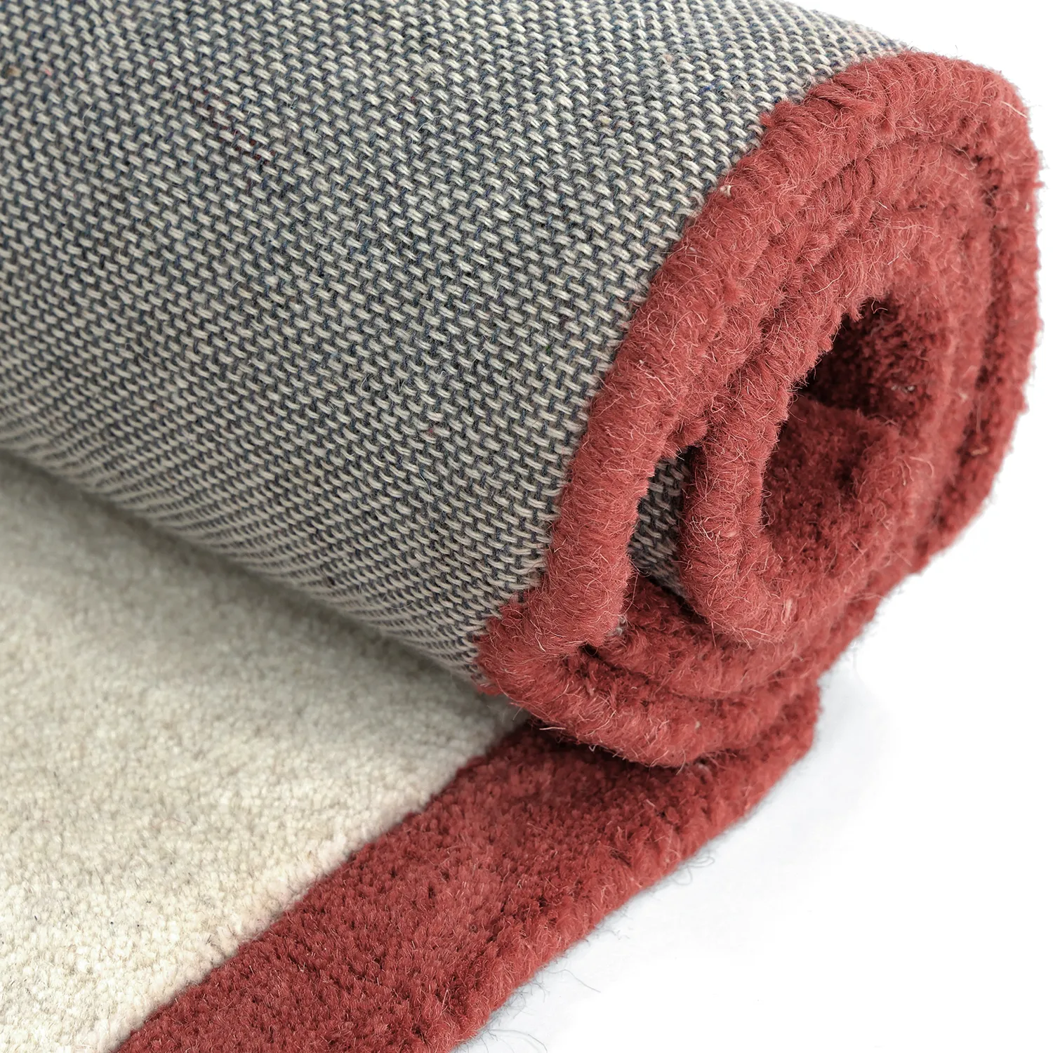 Uldtæppe - Syl Hand Tufted Wool Premium (rød/hvid)