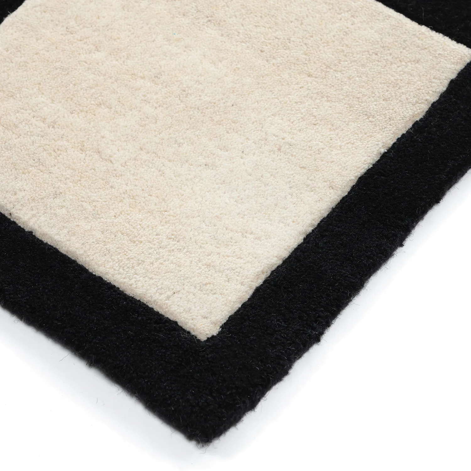 Uldtæppe - Syl Hand Tufted Wool Premium (sort/hvid)