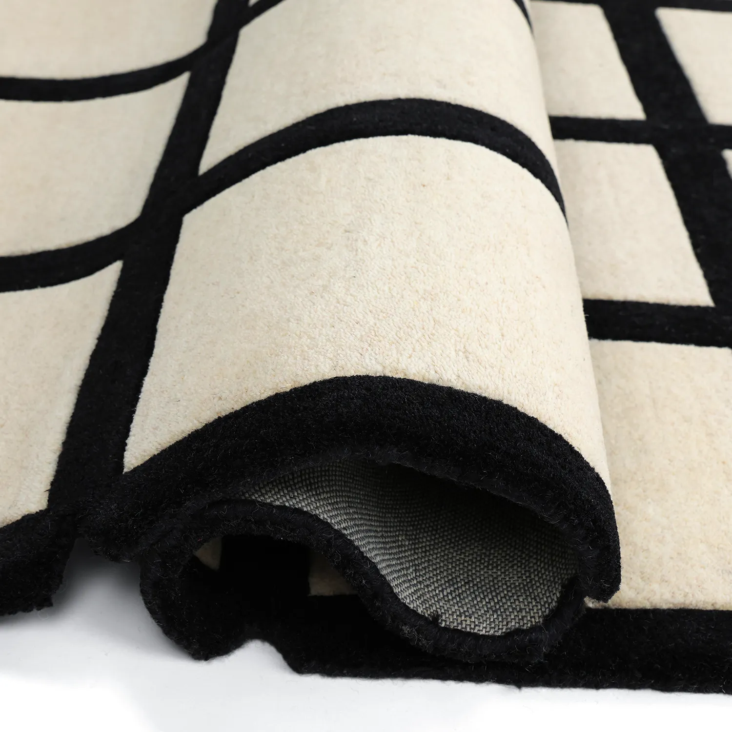Uldtæppe - Syl Hand Tufted Wool Premium (sort/hvid)