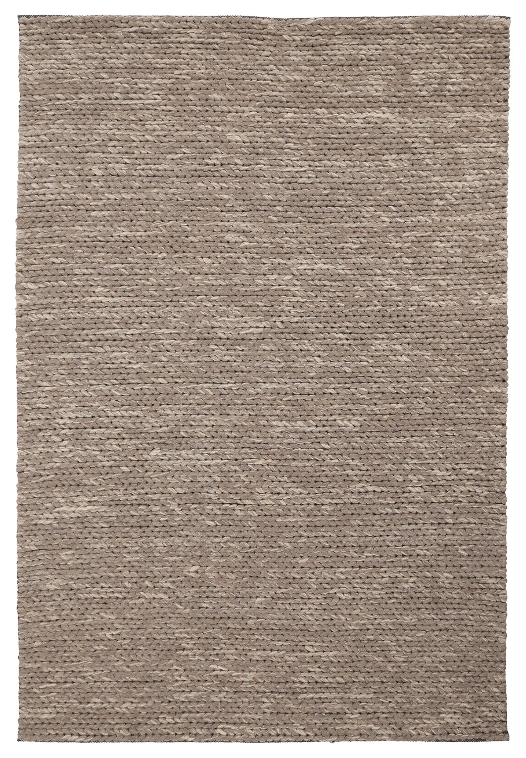 Uldtæppe - Talvia Braided Wool (brun/beige)