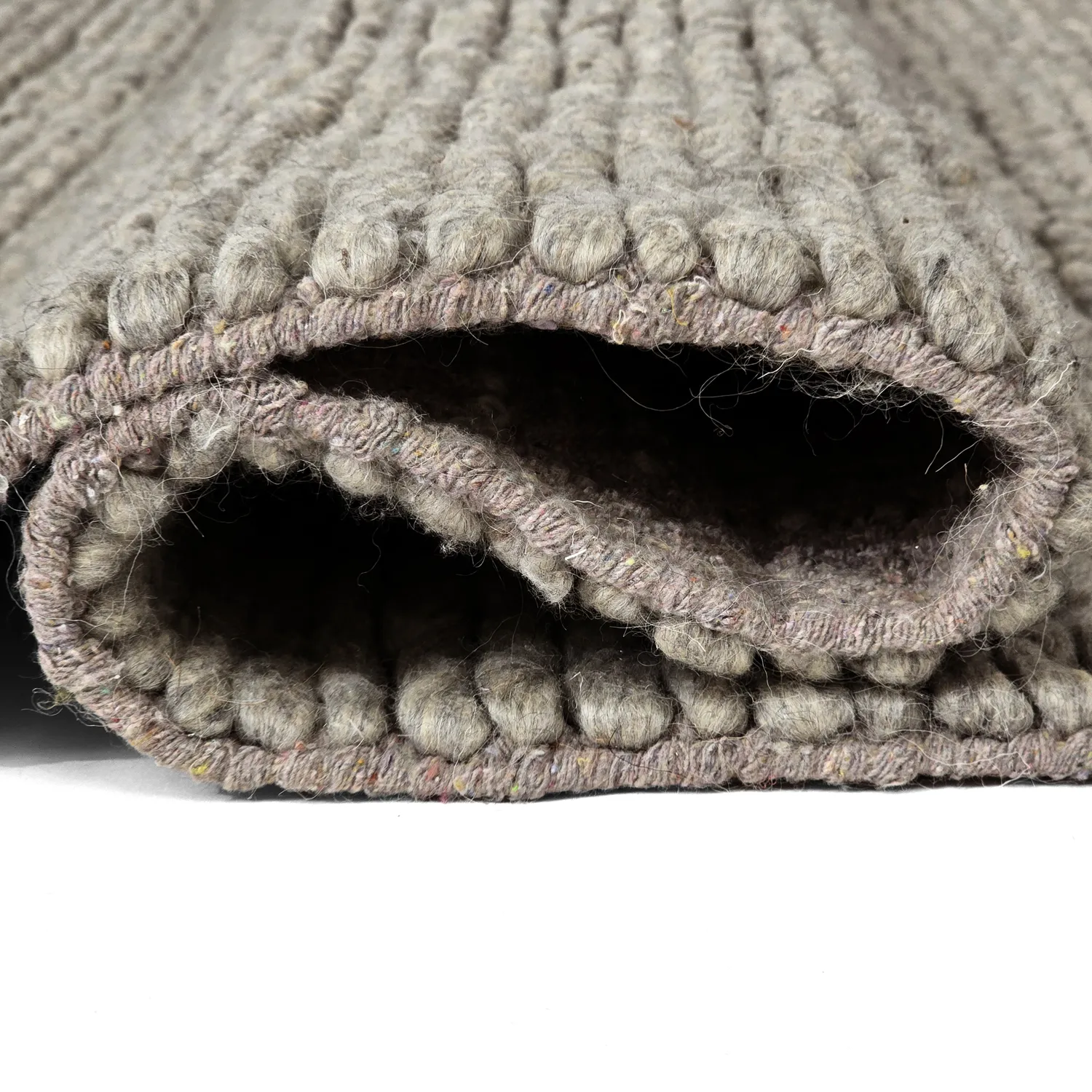 Uldtæppe - Talvia Braided Wool (grå)