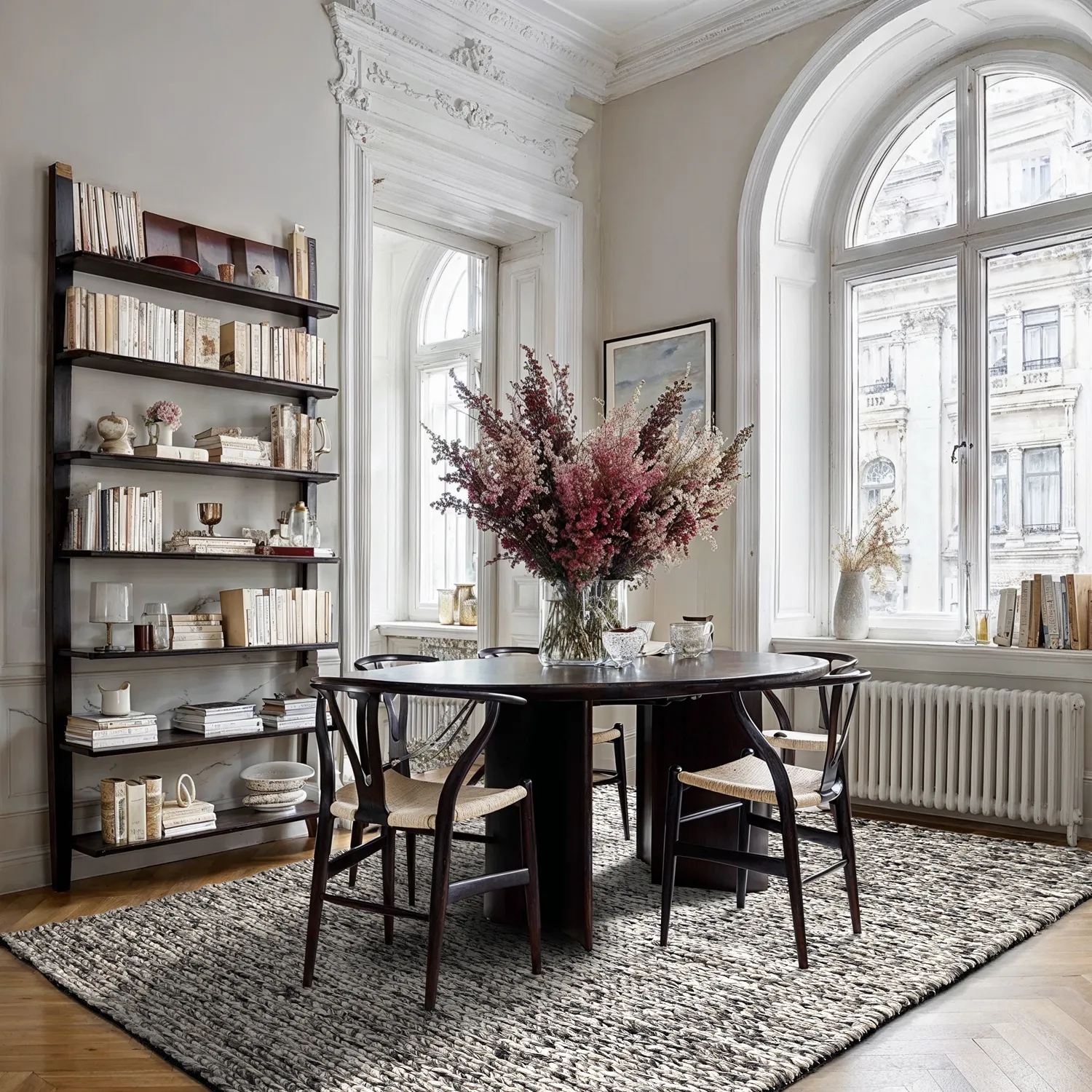 Uldtæppe - Talvia Braided Wool (mørkegrå)