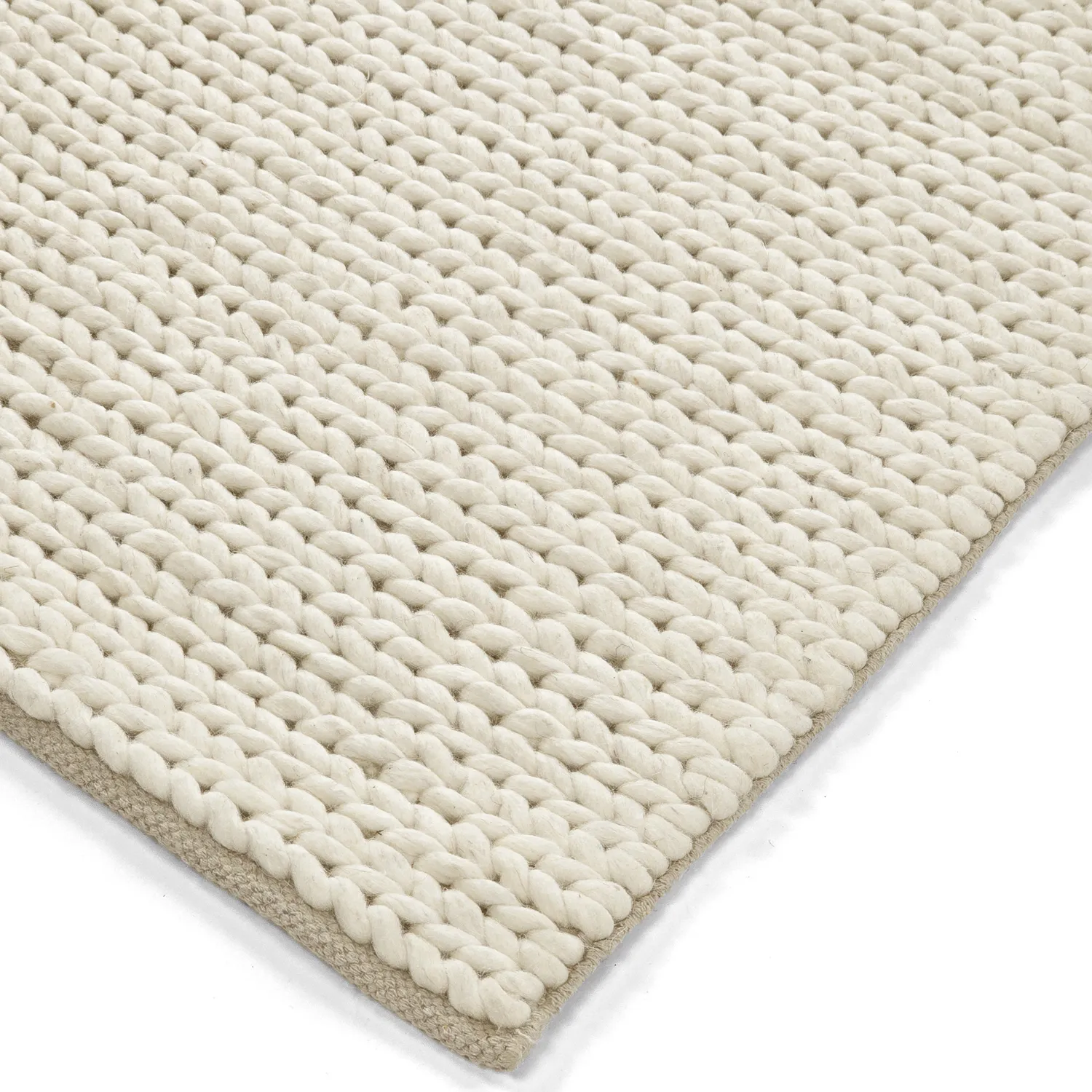 Uldtæppe - Talvia Braided Wool (off-white)