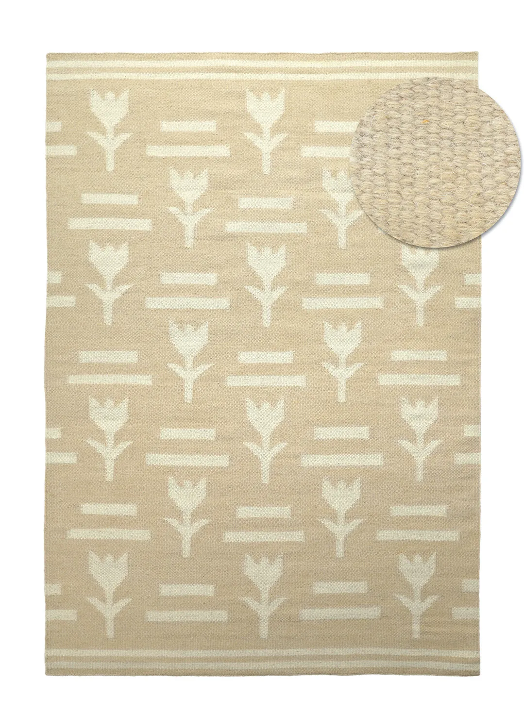 Uldtæppe - Tomar (beige/creme)