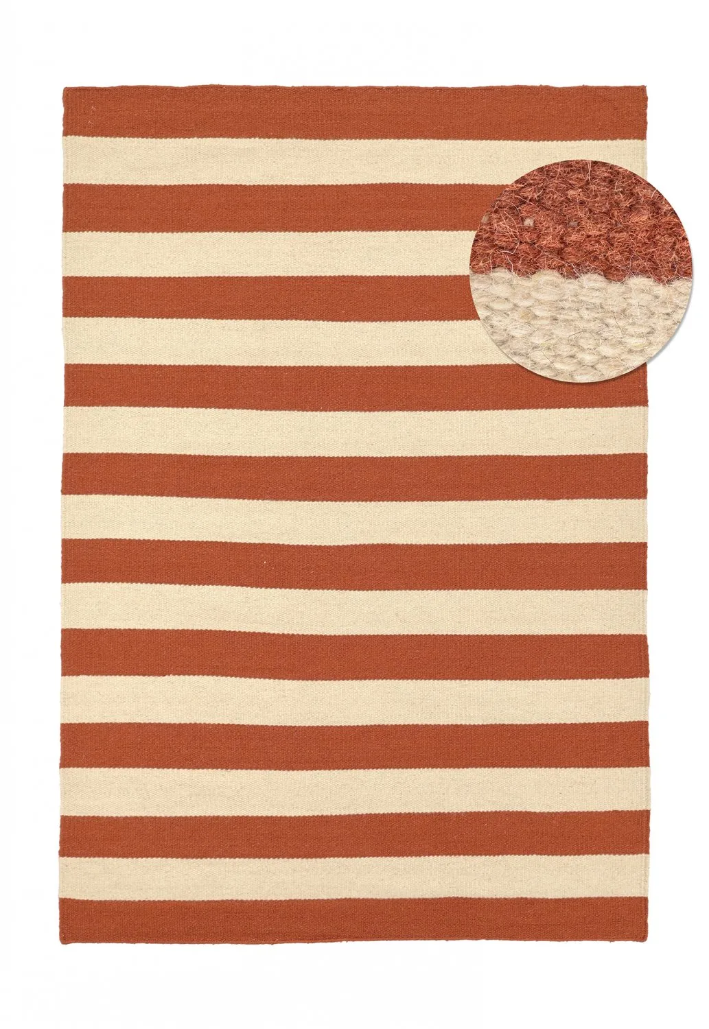 Uldtæppe - Torquay (kanel/hvid)