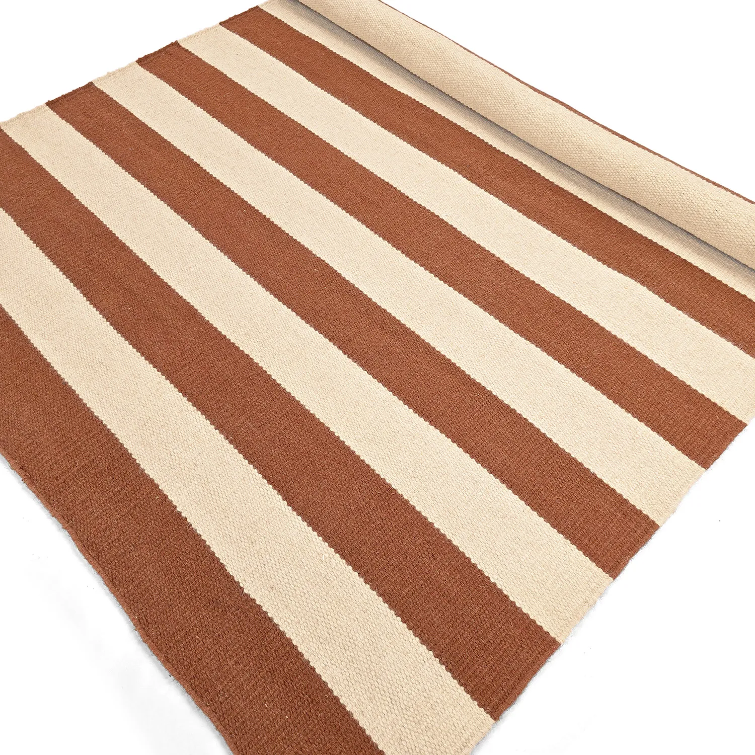 Uldtæppe - Torquay (kanel/hvid)