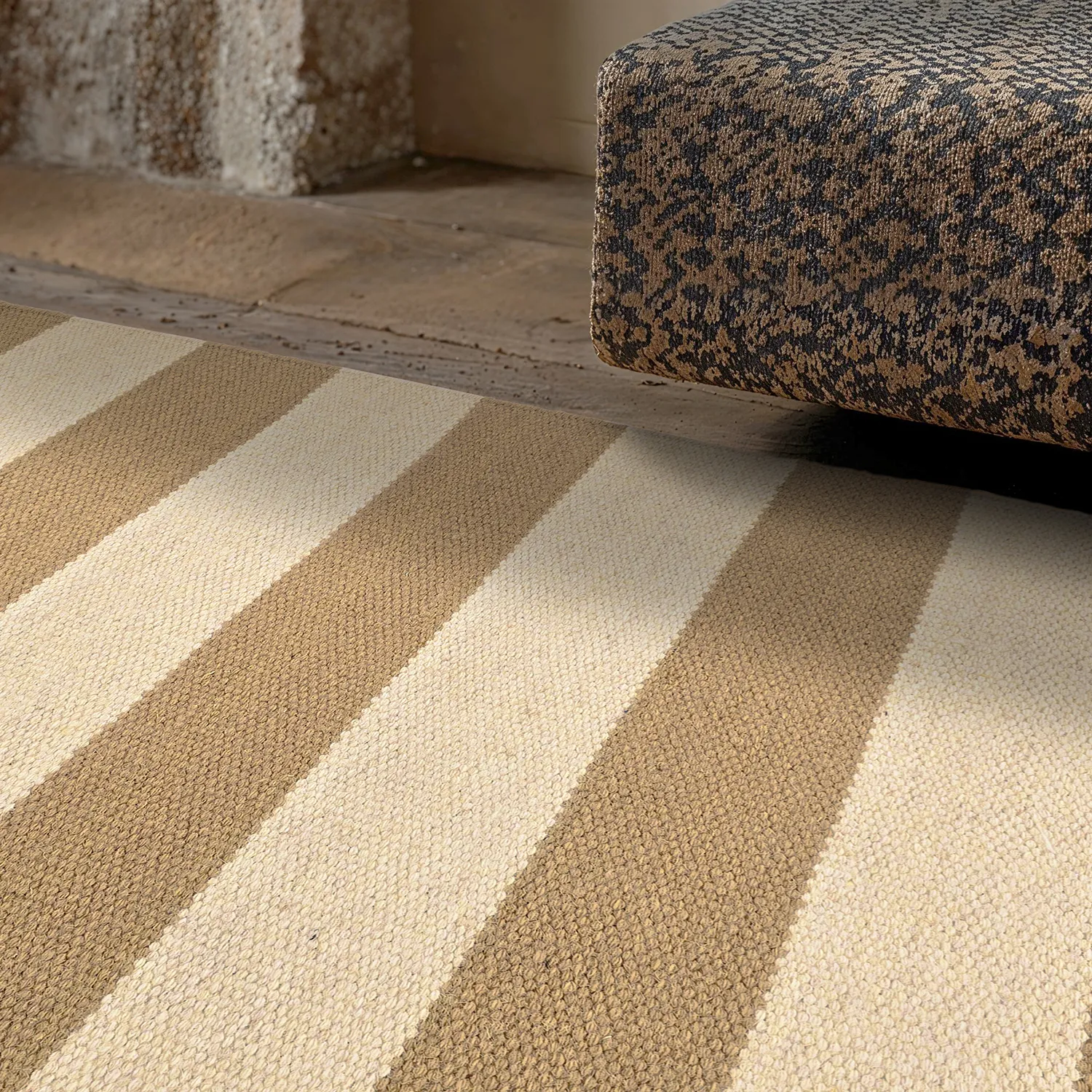 Uldtæppe - Torquay (hvid/beige)